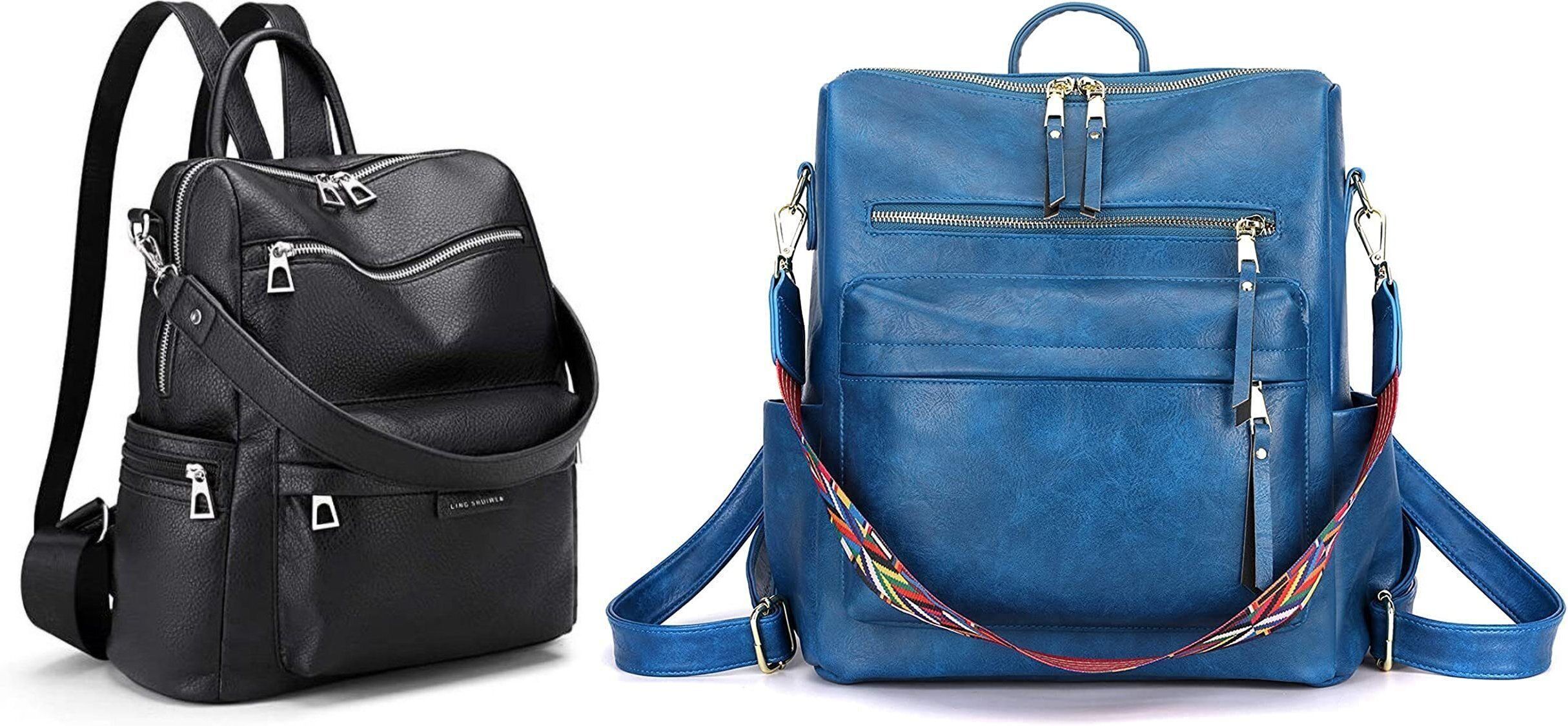 Medium 25 L Backpack Black Leather Backpack-image-47