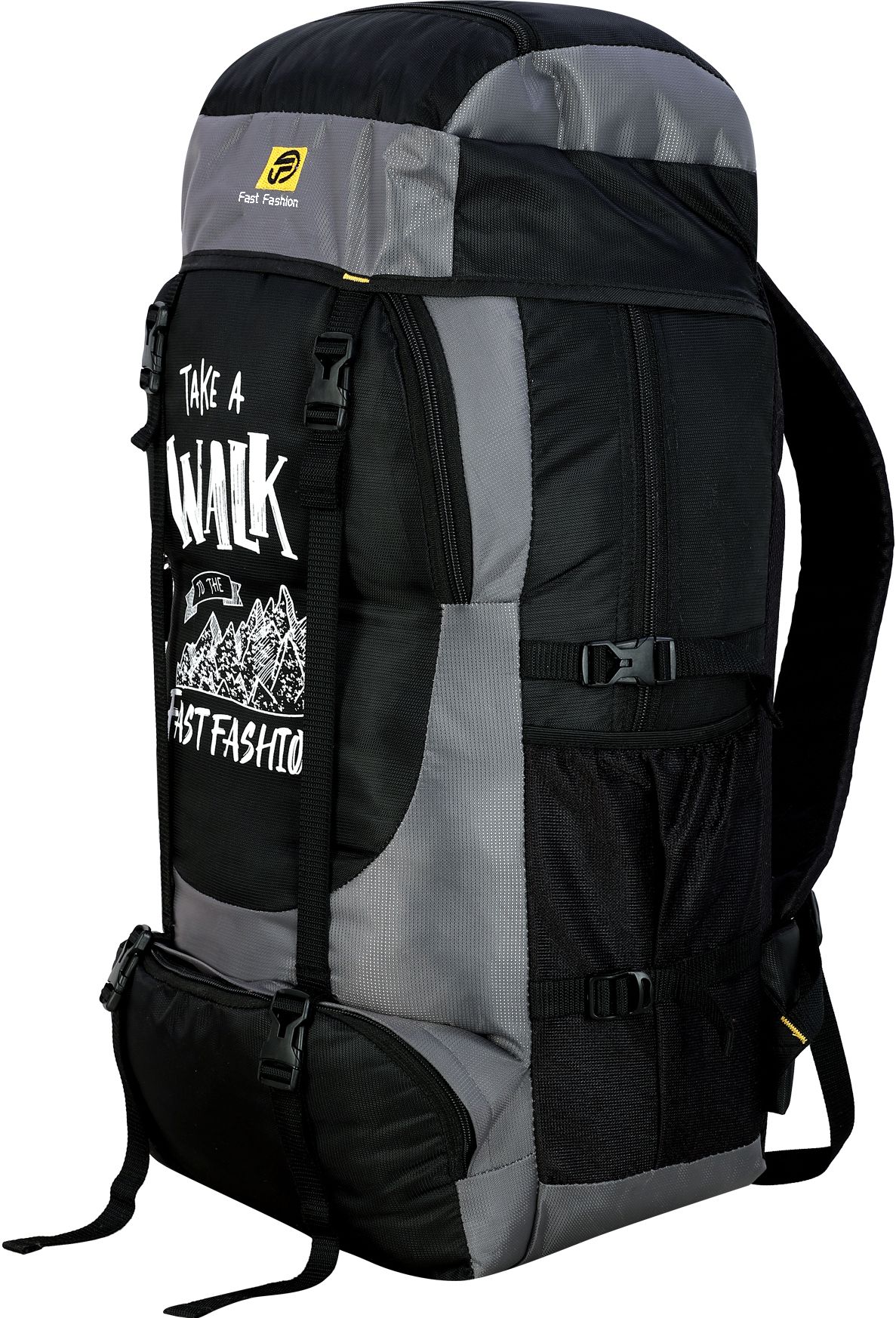toteza collection 65 L Stylish 4 Zipper Compartment for Eventually Use Splash and Dust Proof (Grey Rucksack - 65 L-picture-23