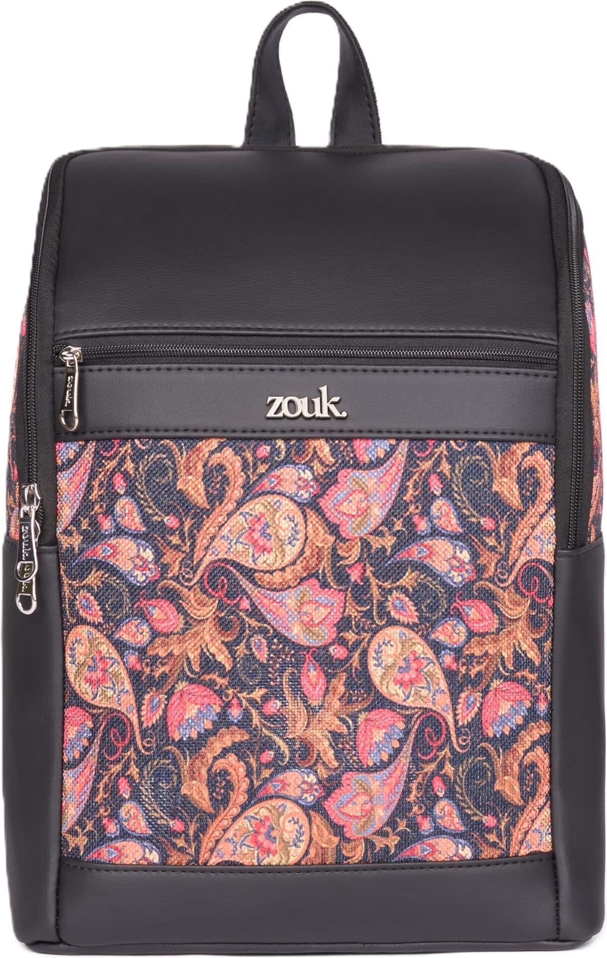 14.7 L Laptop Backpack Paisley Print Amalia Backpack (Black)-image-13