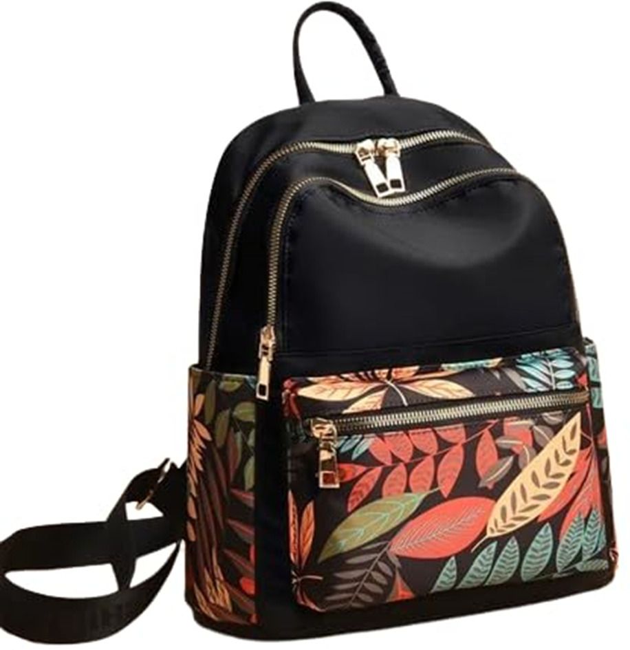 Women's Leaf Print Mini Backpack Shoulder Bag Backpack-image-42