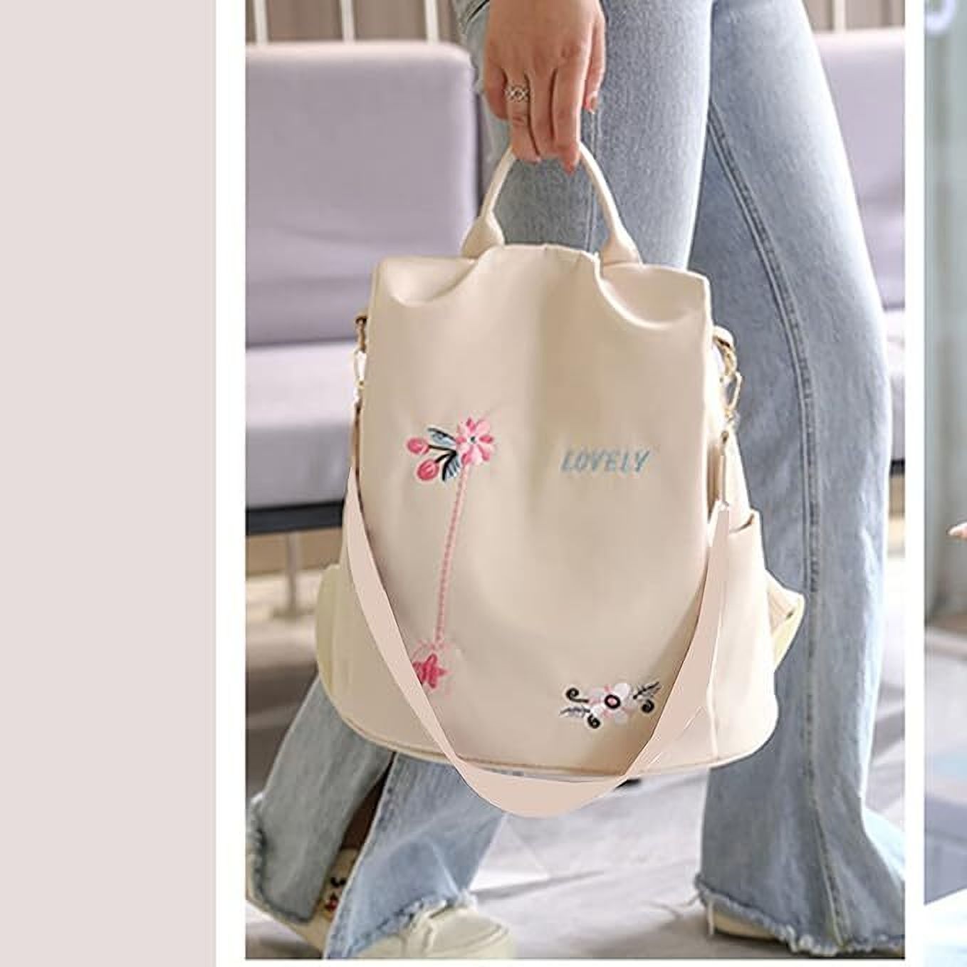 Small 20 L Backpack Women's Fashion Backpack Purses Multipurpose Design Handbags and Shoulder Bag-image-3