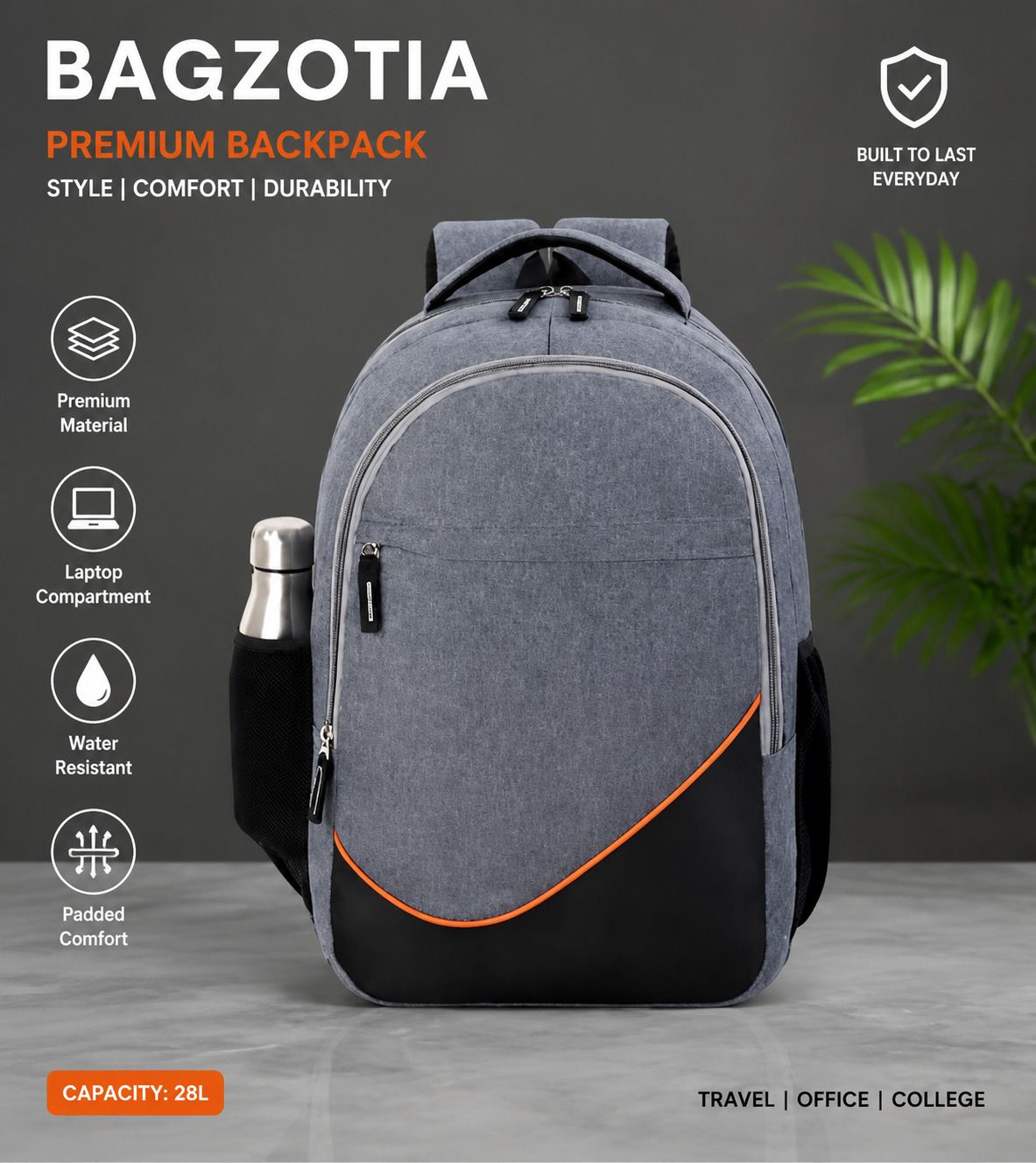 bagzotia Large 35 L Laptop Backpack Multi-Use Backpack for School, Office, College & Travel Adventures-picture-35