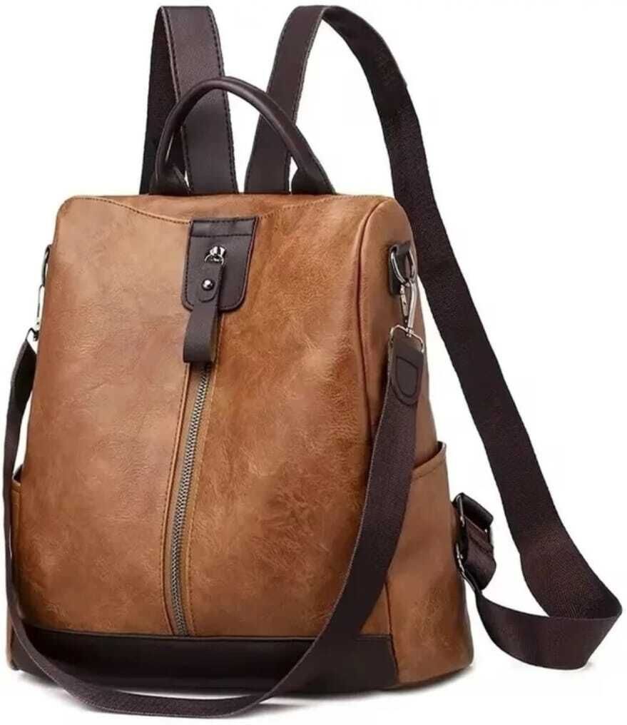 m rufous Small 20 L Backpack Ladies Tan & Brown Vegan Leather Backpack for College, Office & Travel-picture-40