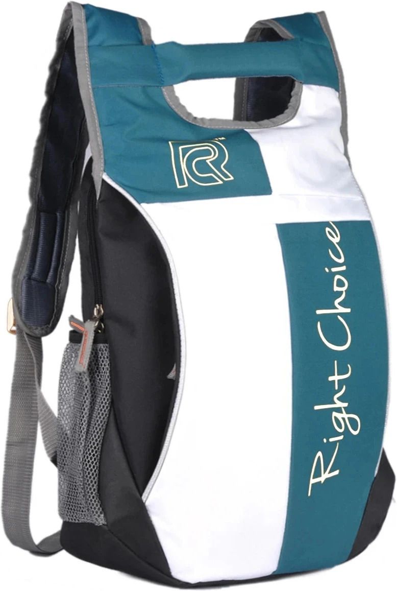 Small 20 L Backpack (2235) BLACK SKY BLUE WHITE stylish tuff quality college school casual bag boy & girl