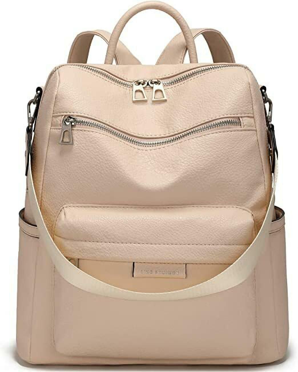 Small 20 L Backpack 20 L Backpack Purse for Women Convertible Vintage PU Leather Shoulder Bag-image-34