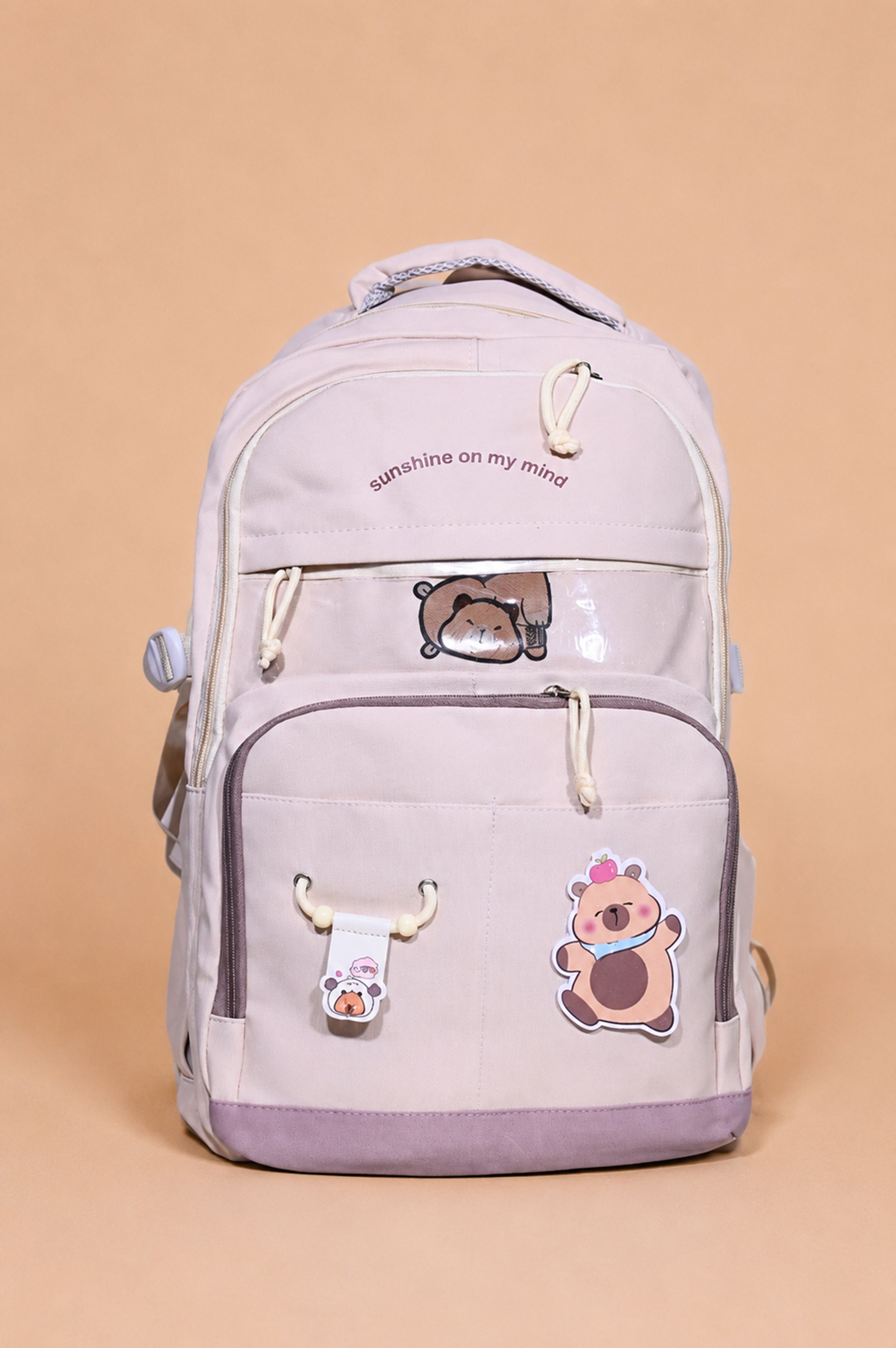 Medium 30 L Laptop Backpack Beige Womens Korian Backpack for School/College/Travel/Office Backpack-image-33