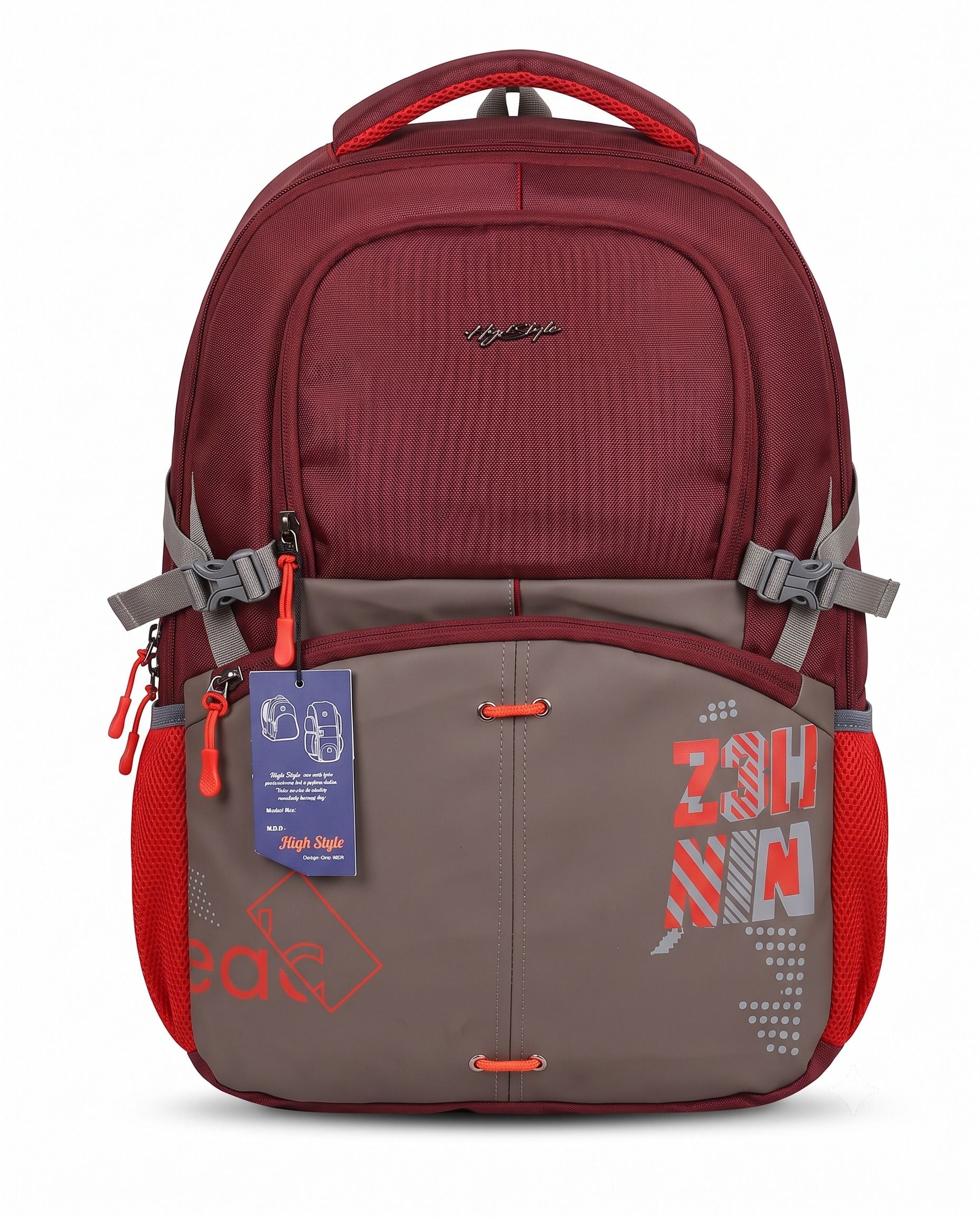 Medium 25 L Backpack Urban Trek Elite Premium Water Resistant School,-image-24