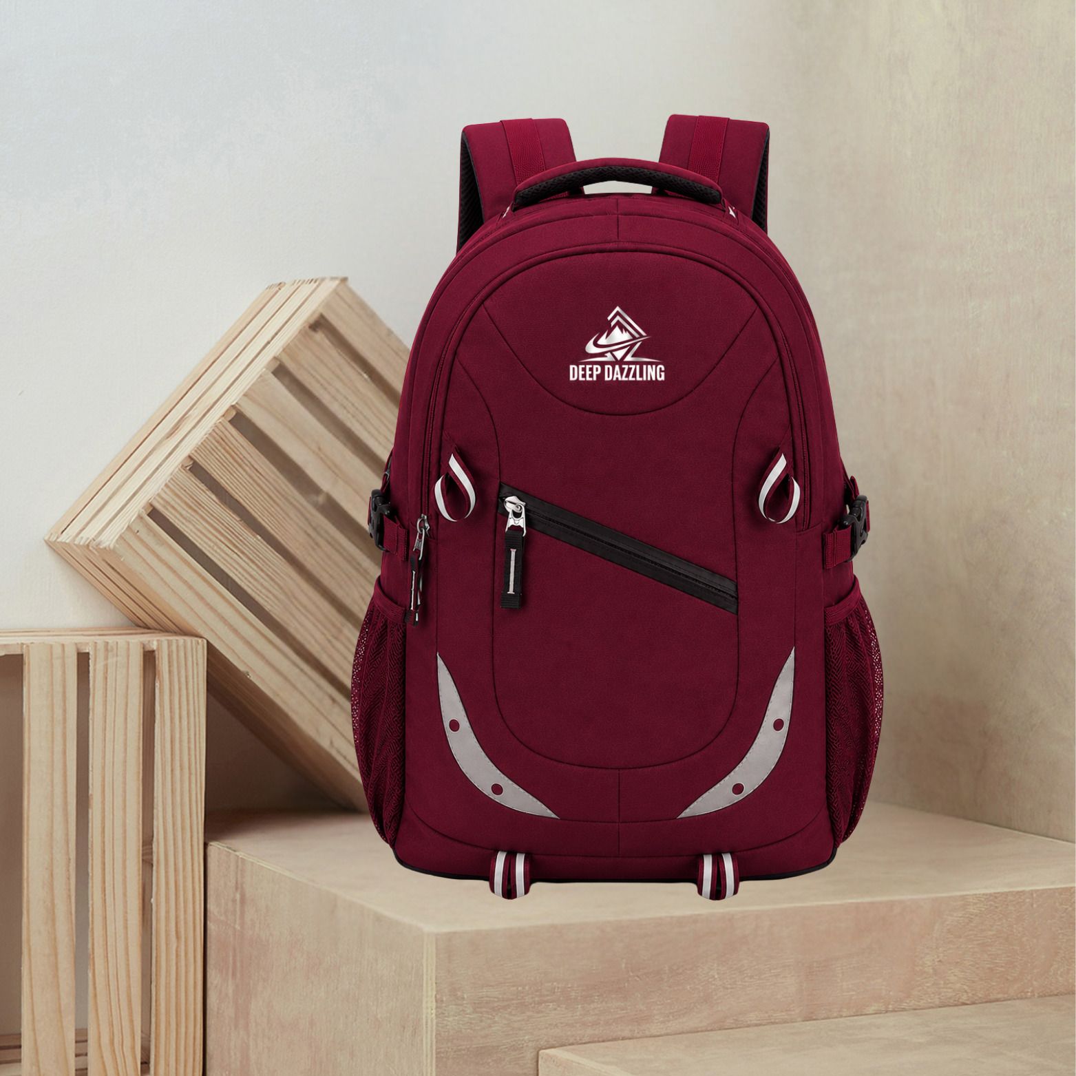 Large 40 L Laptop Backpack College, Office, School Bag | With Rain Cover And Reflective Strip.-image-10