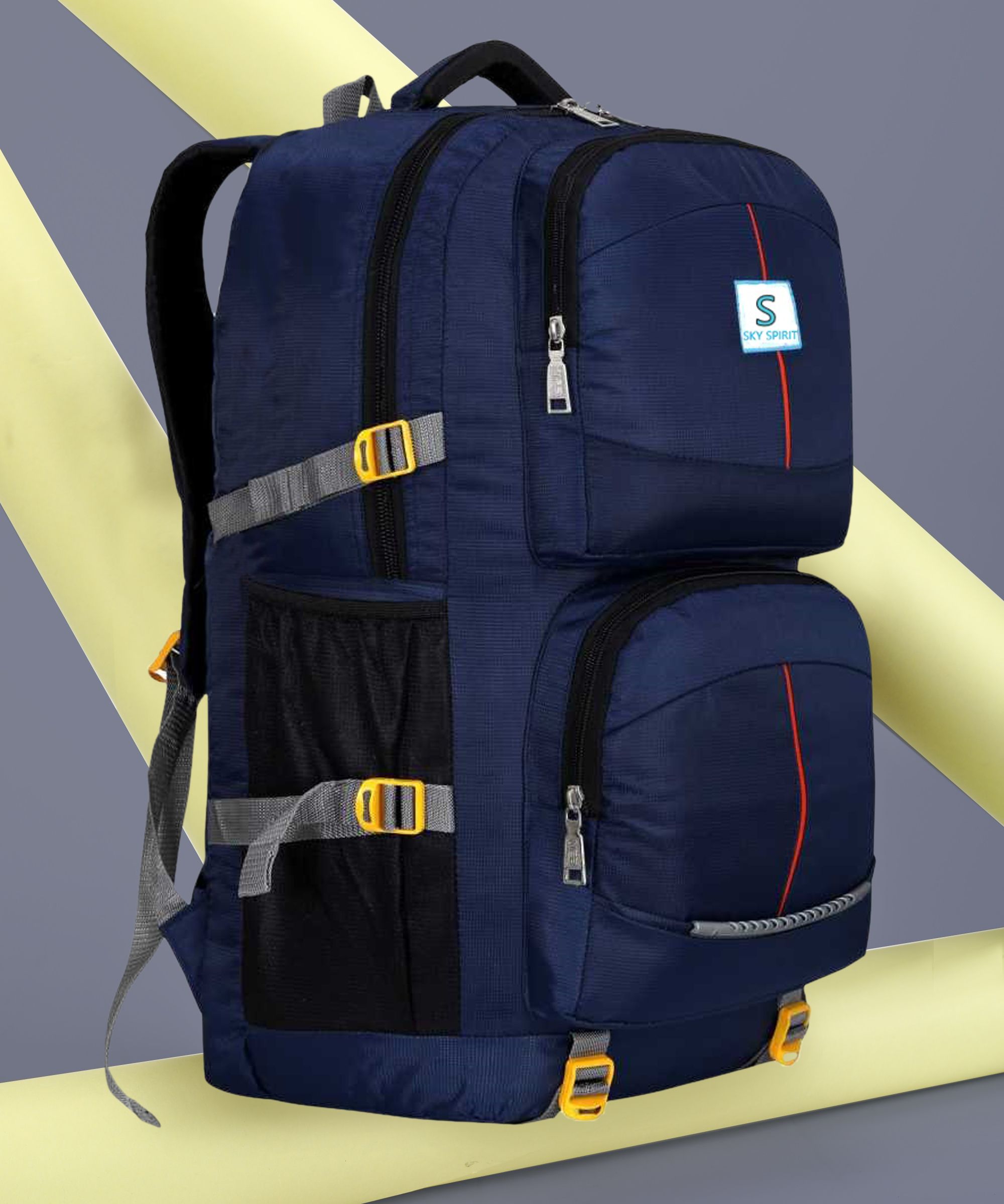 sky spirit Large 50 L Laptop Backpack Backpack large 50L for Outdoor Sport Hiking travel bags (Blue)-picture-12