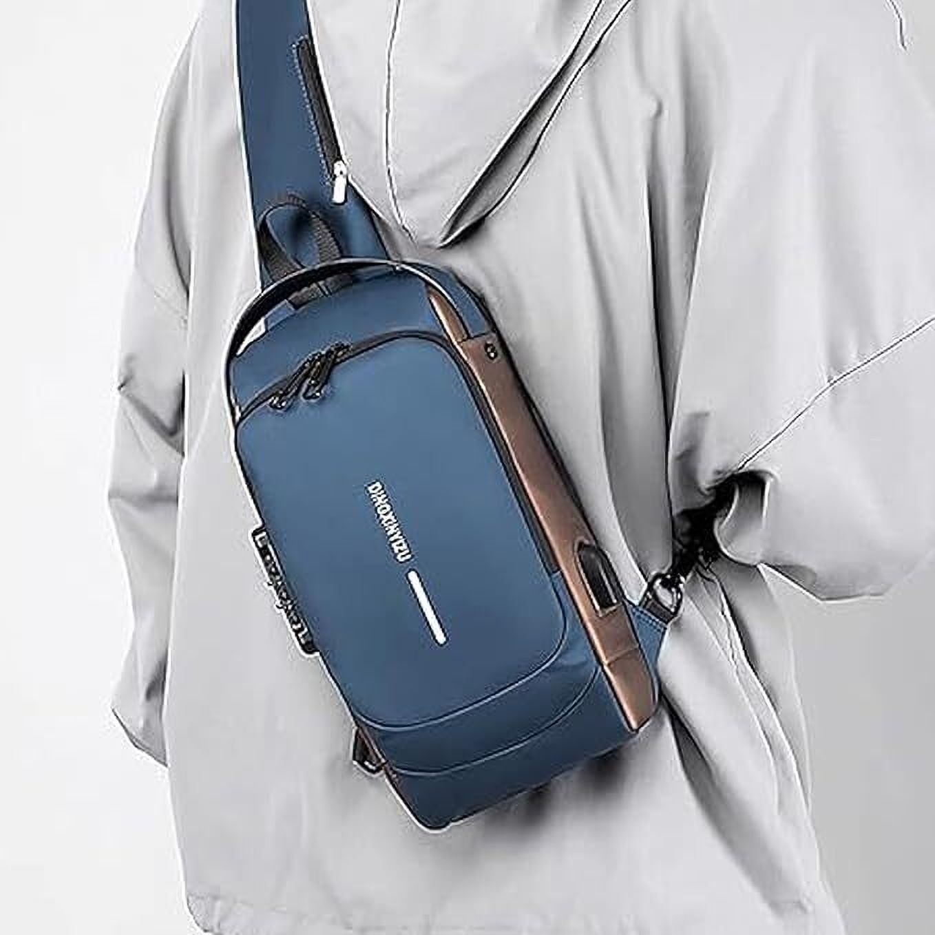 Small 5 L Backpack Anti Theft Unisex Waterproof Side Bag-image-36