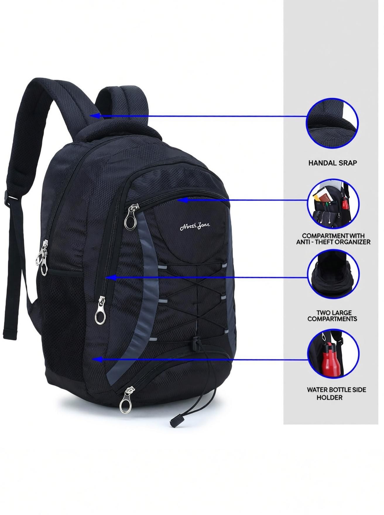 Medium 30 L Laptop Backpack 30L Water Resistant Travel Bagpack/College Backpack/School Bag/Office Bag-image-25