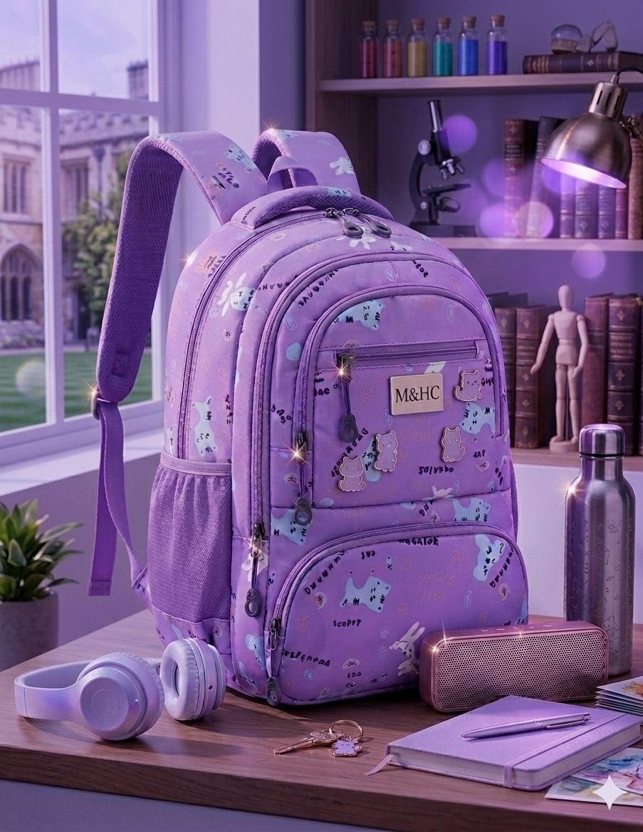 Large 35 L Laptop Backpack M&HC School Bag for Kids Stylish Printed Casual Daypack & Travel Backpack-image-16