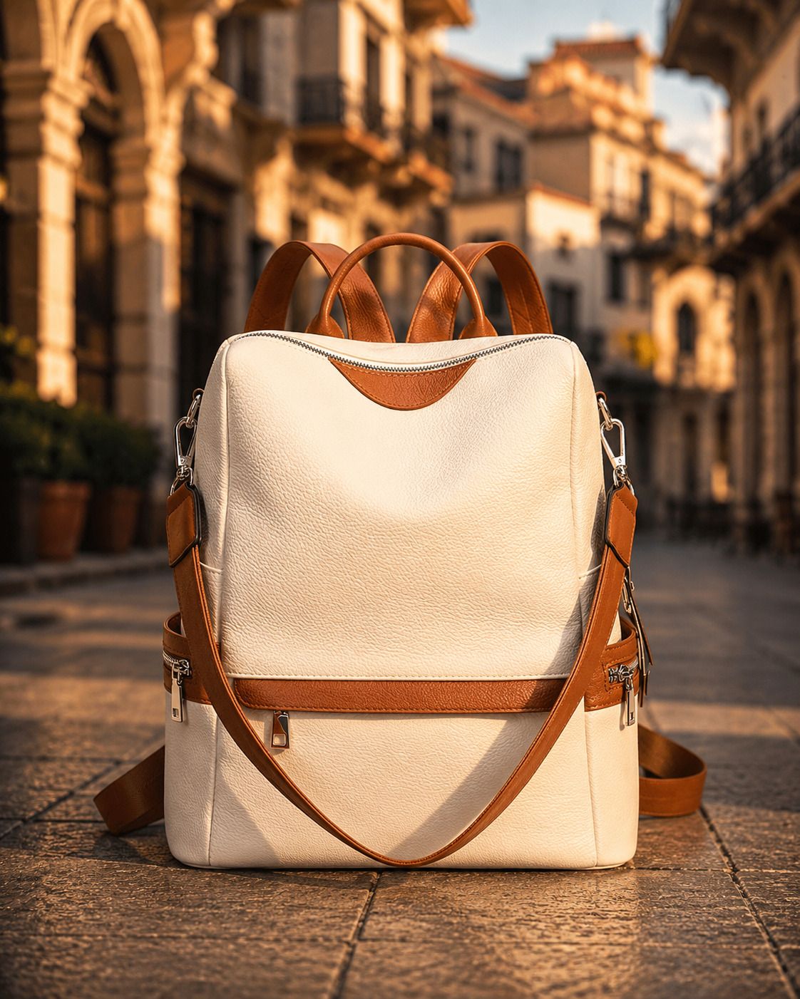 dayalaxmi fashion Small 20 L Laptop Backpack PU leather anti theft women backpack | office casual backpack-picture-33