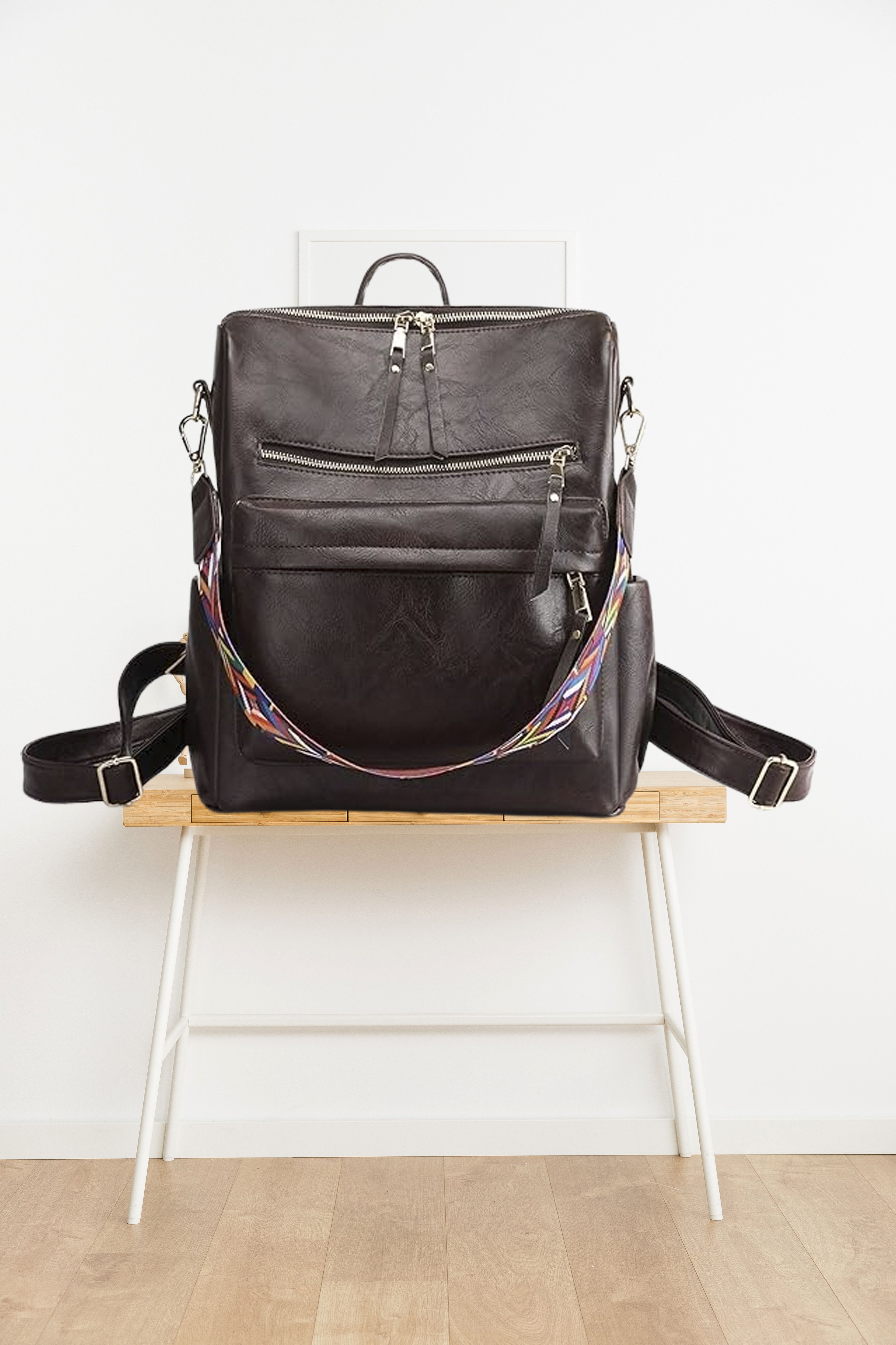 Medium 24 L Backpack Women's Fashion Backpack Purses Multipurpose Design Handbags and Shoulder Bag-image-48
