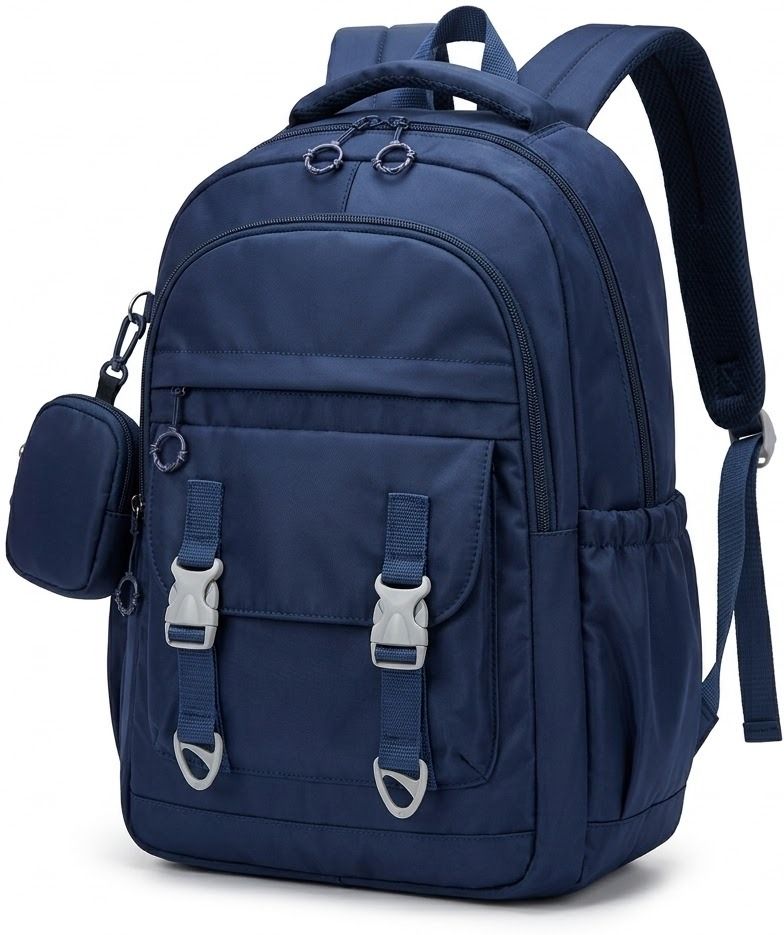 cutecarry Medium 25 L Laptop Backpack Korean Style Blue Backpack for Girls and women-picture-27