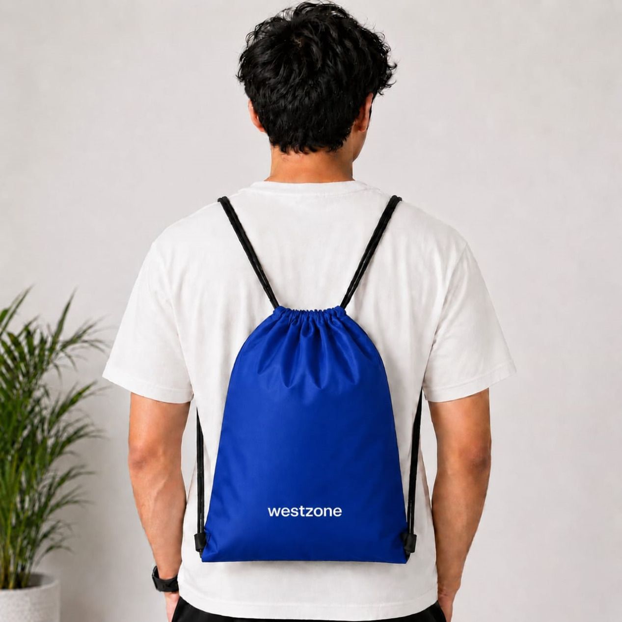 westzone Small 10 L Backpack Drawstring Bag | Multipurpose Travel Gym Backpacks with Black Strings-picture-17