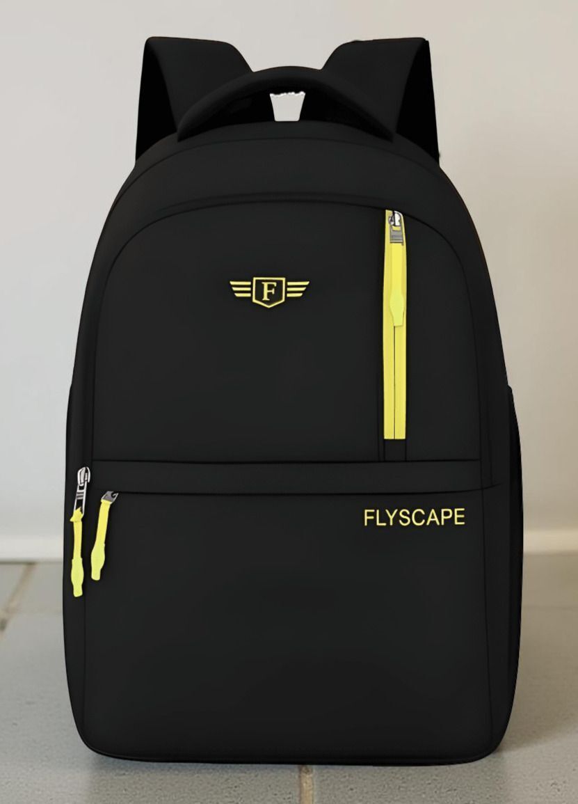 flyscape Medium 23 L Laptop Backpack Terror Black Yellow bag-picture-13