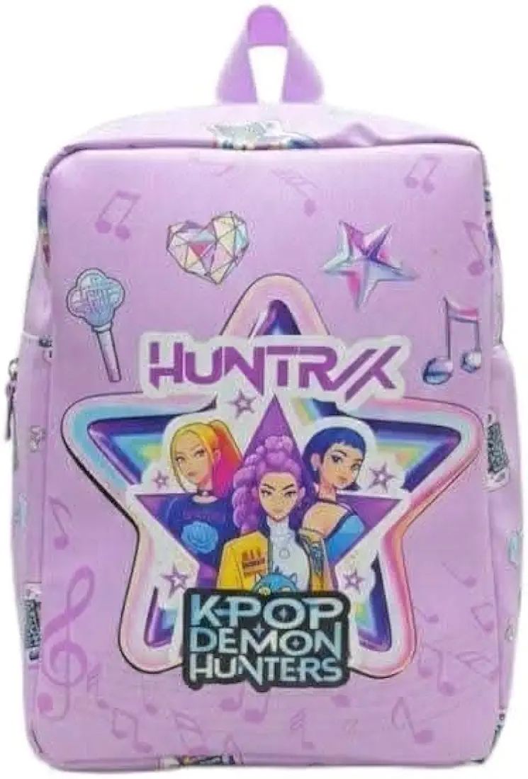 Small 13 L Backpack Trendy KPOP Demon Hunters Printed Backpack for Girls Stylish Casual Travel Bag-image-36