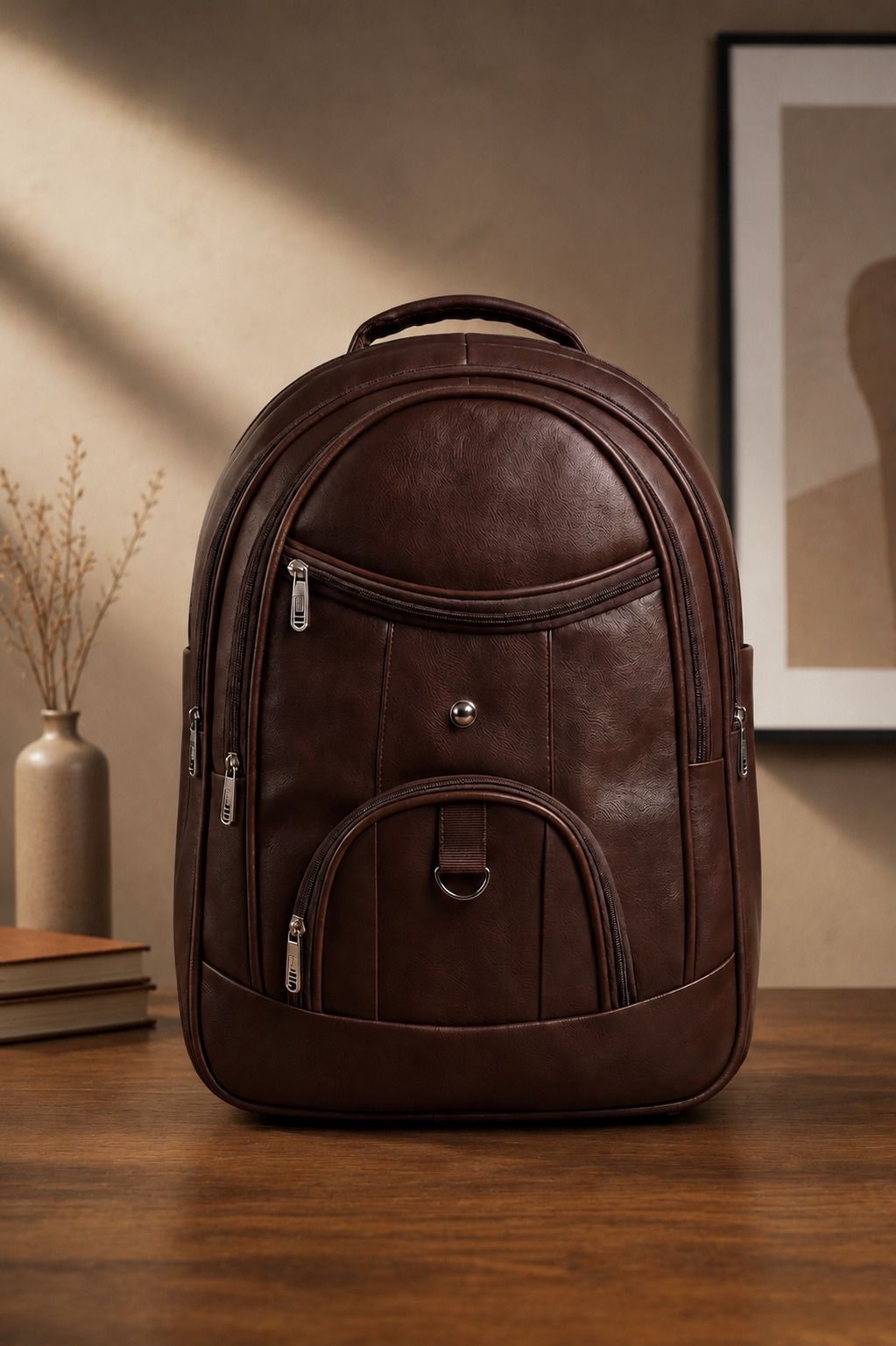 galaxy craft Medium 30 L Laptop Backpack Leather Business Backpack | Unique & Attractive Design Unisex Work Backpack-picture-27