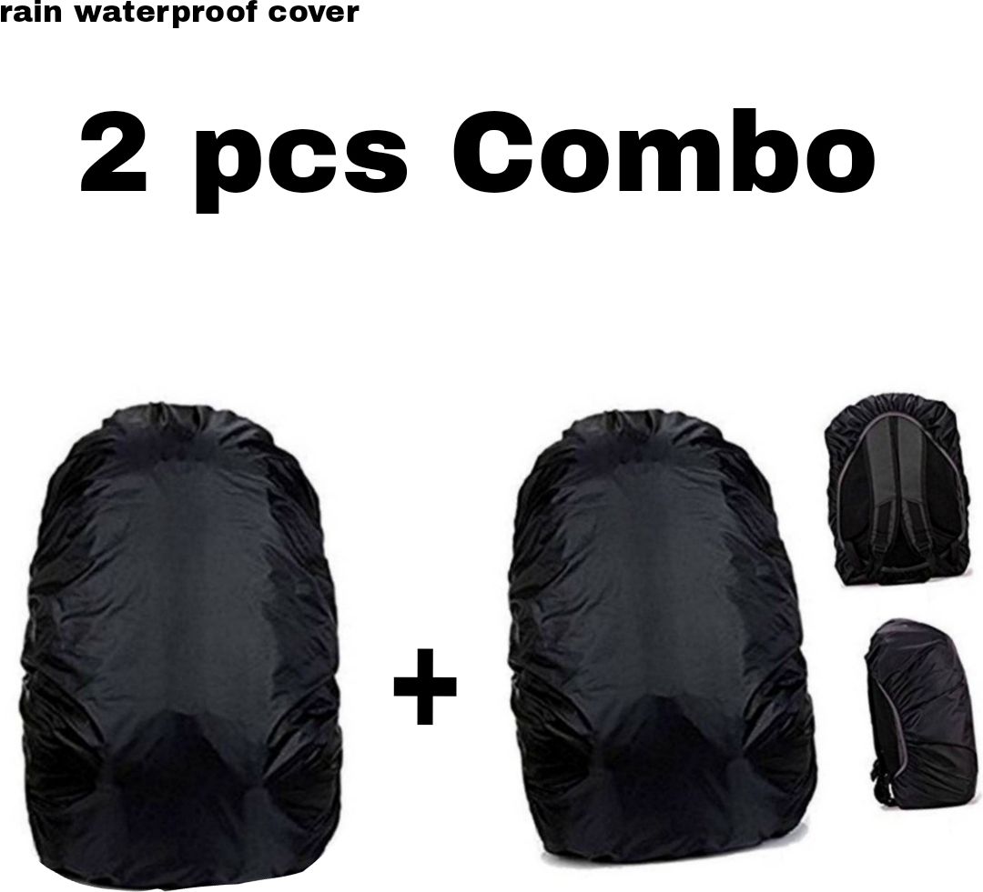 D8211K Rain Cover_Backpack Waterproof Laptop _Luggage _School _Bag Cover 2pcs combo) Waterproof Laptop Bag Cover, School Bag Cover-image-1