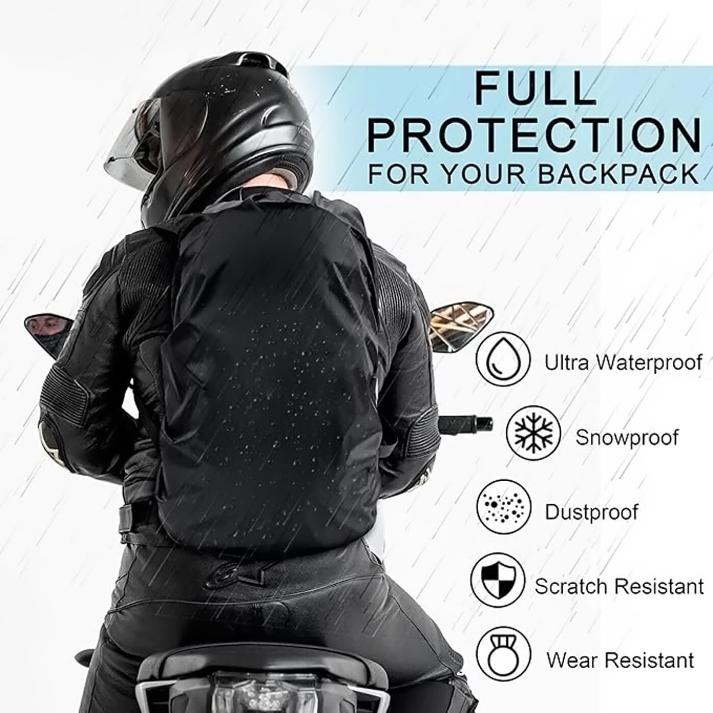 Zyvora Waterproof Bag Rain Cover|Rainproof Travel bag Cover for Hiking,Trekking,Camping Waterproof School Bag Cover-image-16