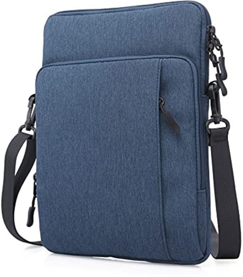 DERBEN CLOVE 5.6 Inch Laptop Tablet Sleeve with Shoulder Belt Sling Side Hand Bag Dust Proof Laptop Bag Cover-image-48