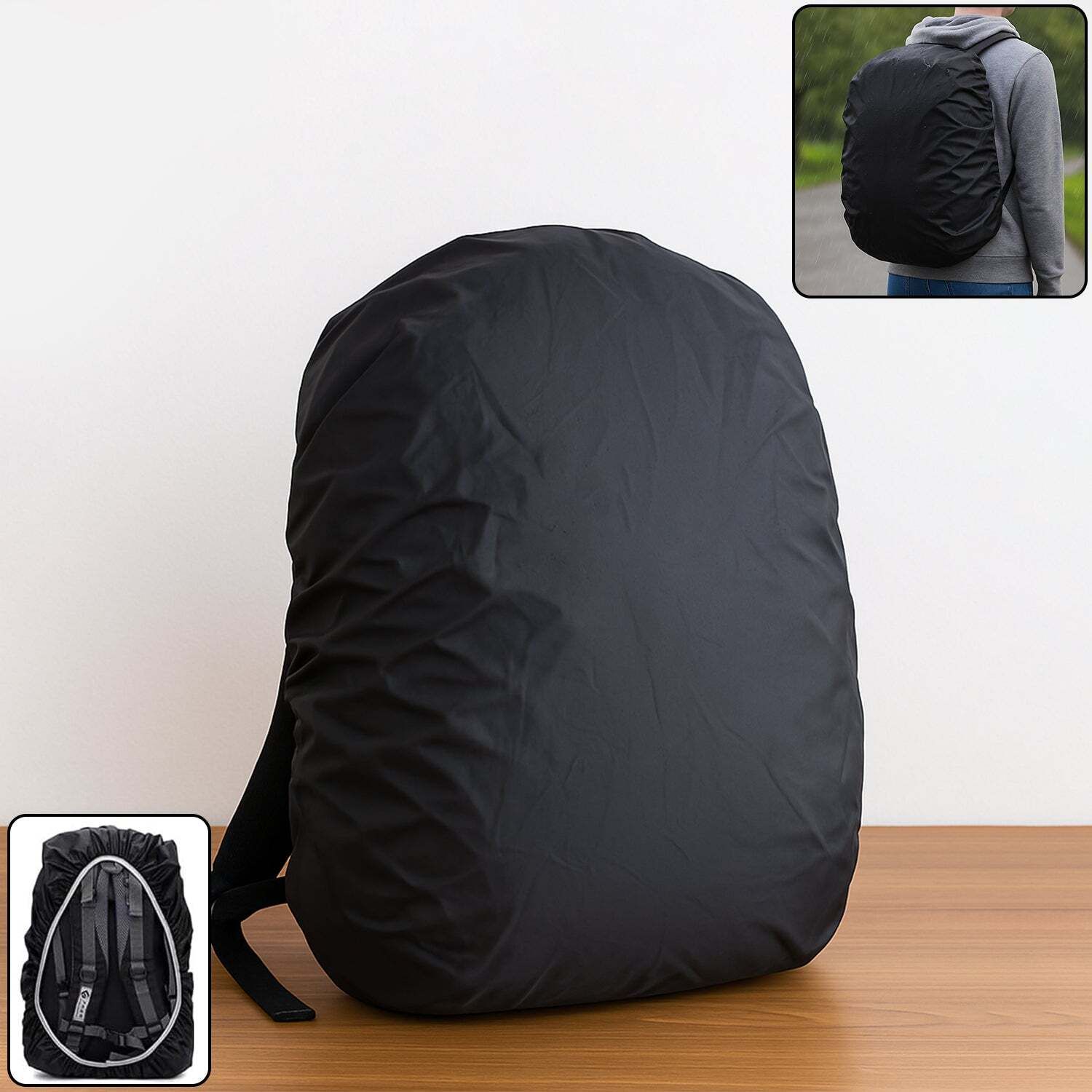 Cherry Kat Waterproof Backpack Rain Cover with Elastic Edge Weather Protectionon Waterproof School Bag Cover, Luggage Bag Cover-image-7