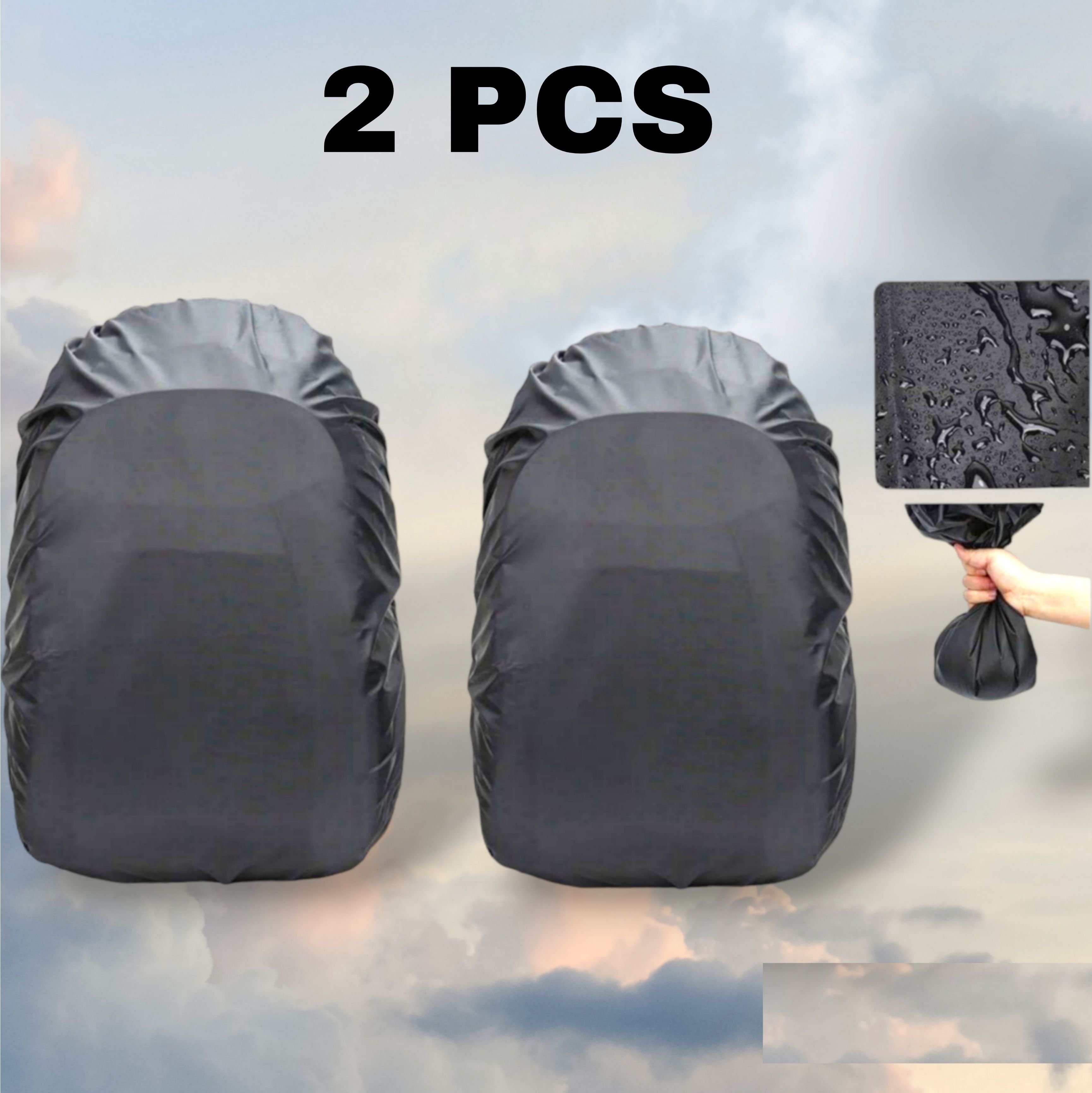 DK Creation cod:145 Rain Cover_Backpack Waterproof Laptop _Luggage _School _Bag Cover2 psc) Waterproof Laptop Bag Cover, School Bag Cover-image-49