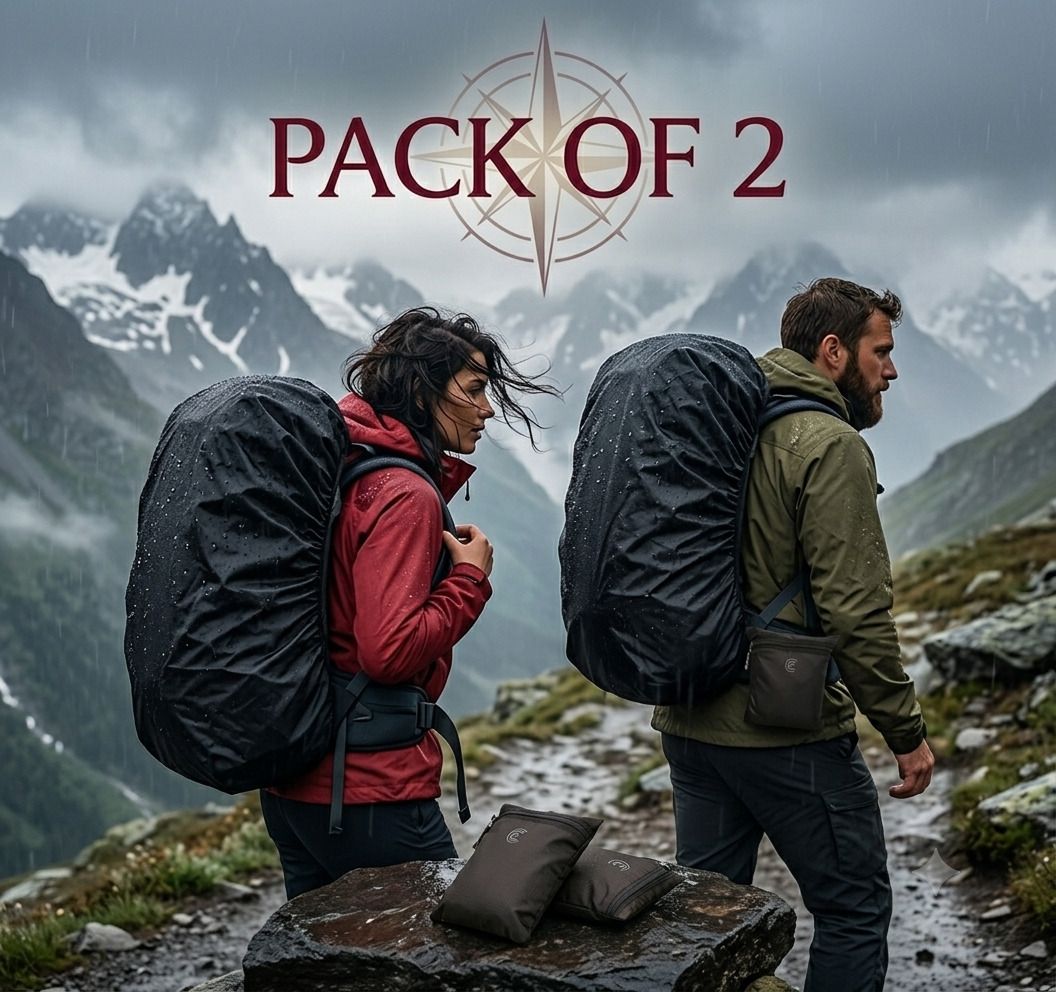 FLEWDROPY Heavy-Duty Elastic Rain Shield for Backpacks - Pack of 2 Waterproof Laptop Bag Cover, Luggage Bag Cover, School Bag Cover, Trekking Bag Cover-image-45