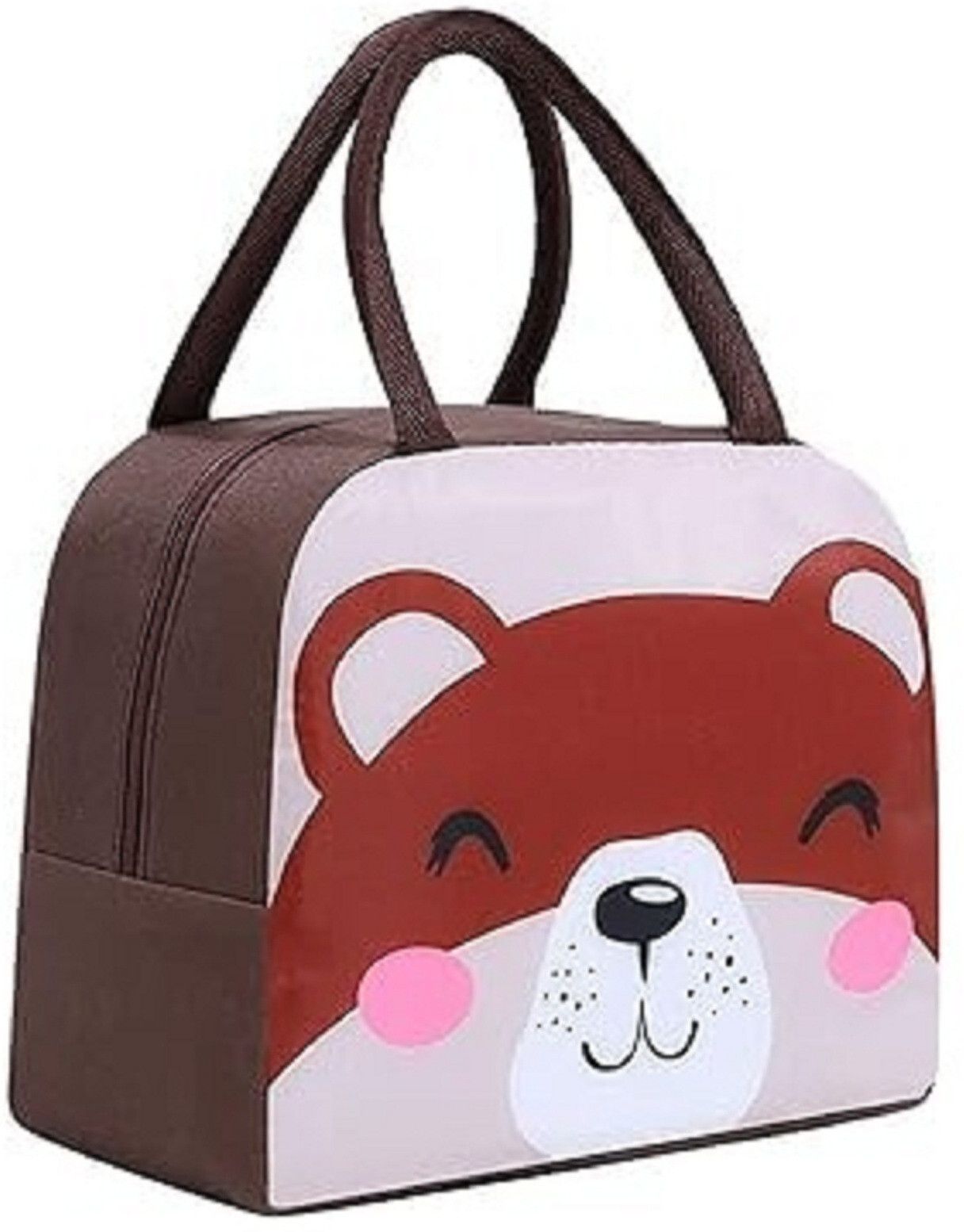 Cute LunchBags,SmallPortable CartoonBag for BoysGirls School Picnic Travel(Bear) Waterproof Lunch Bag-image-1
