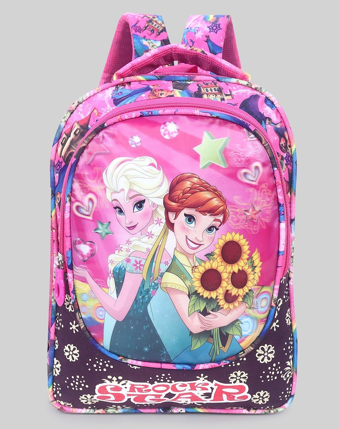 Rockstar pink Waterproof School Bag-image-39