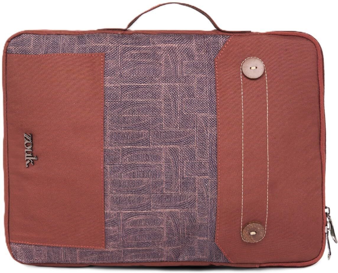 Golkonda Brass Urban Laptop Sleeve - 14inch (Brown) Laptop Sleeve/Cover-image-10