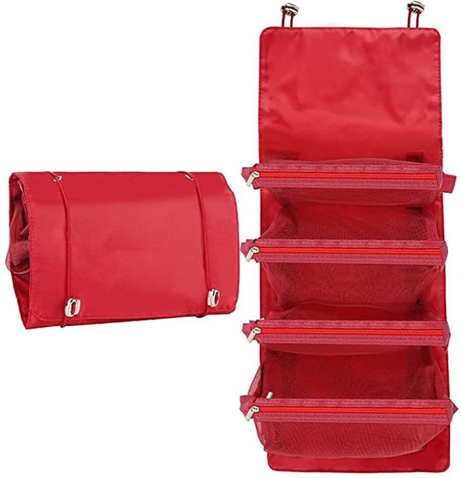 Women Red Cosmetic Bag-image-21