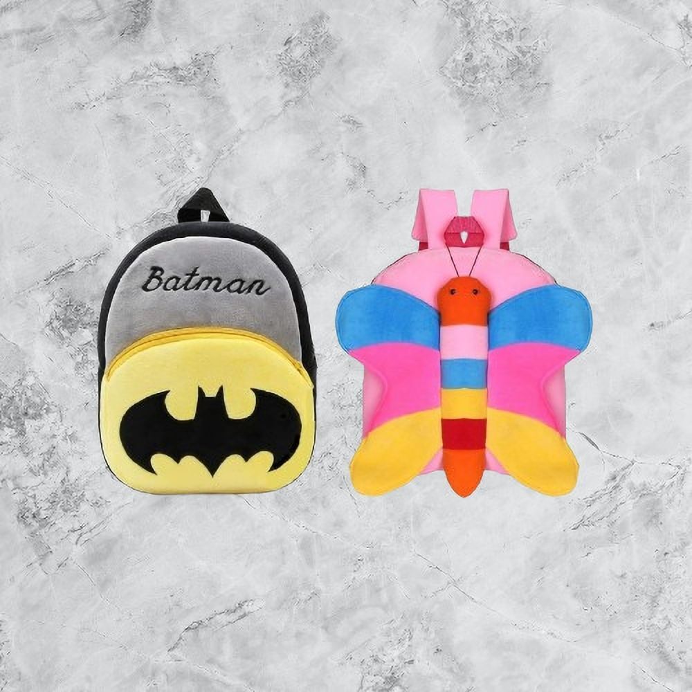 55B Kids School Lunch Bag Batman & Butterfly Combo Backpack-image-26