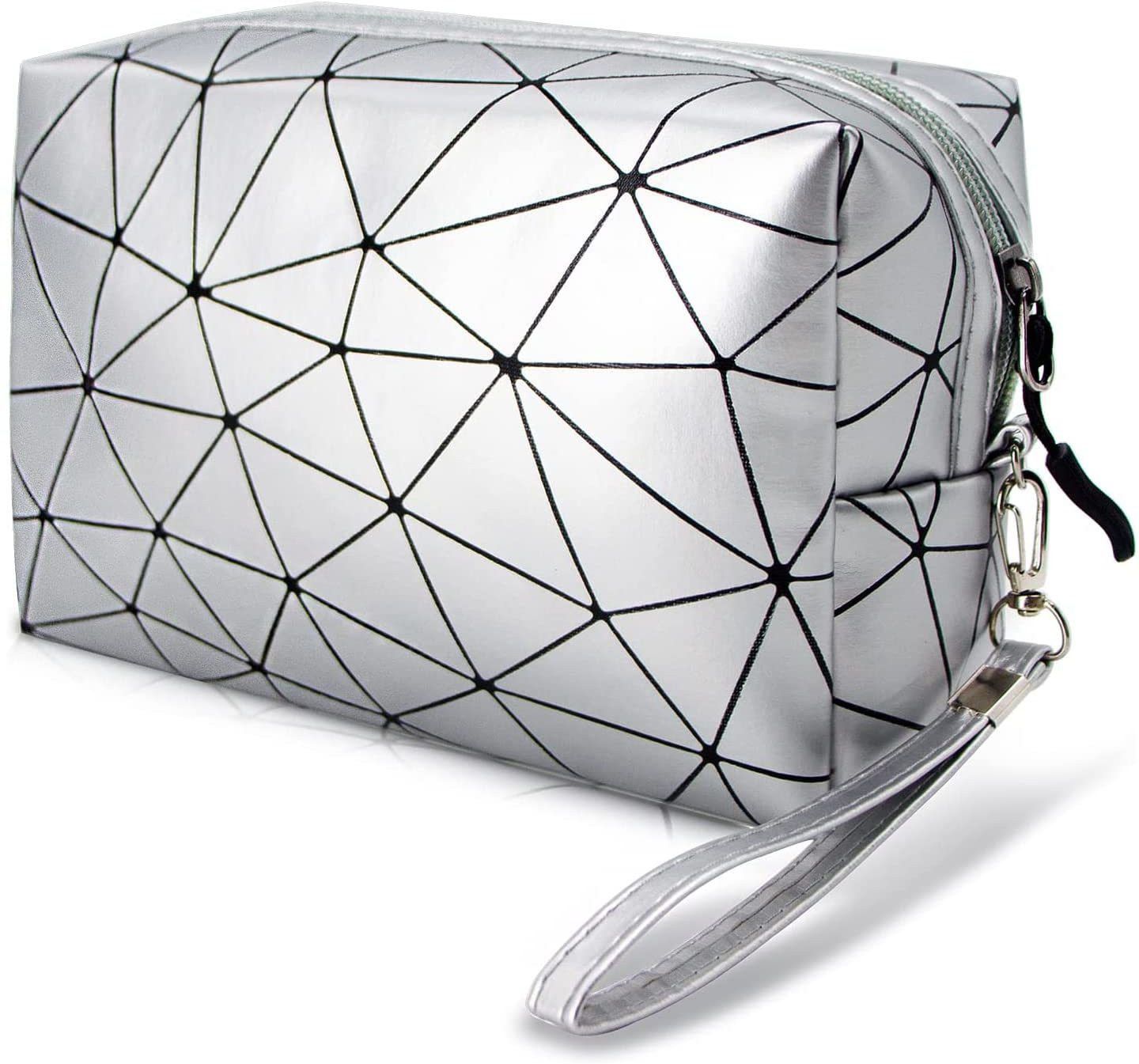 Women Silver Cosmetic Bag-image-48