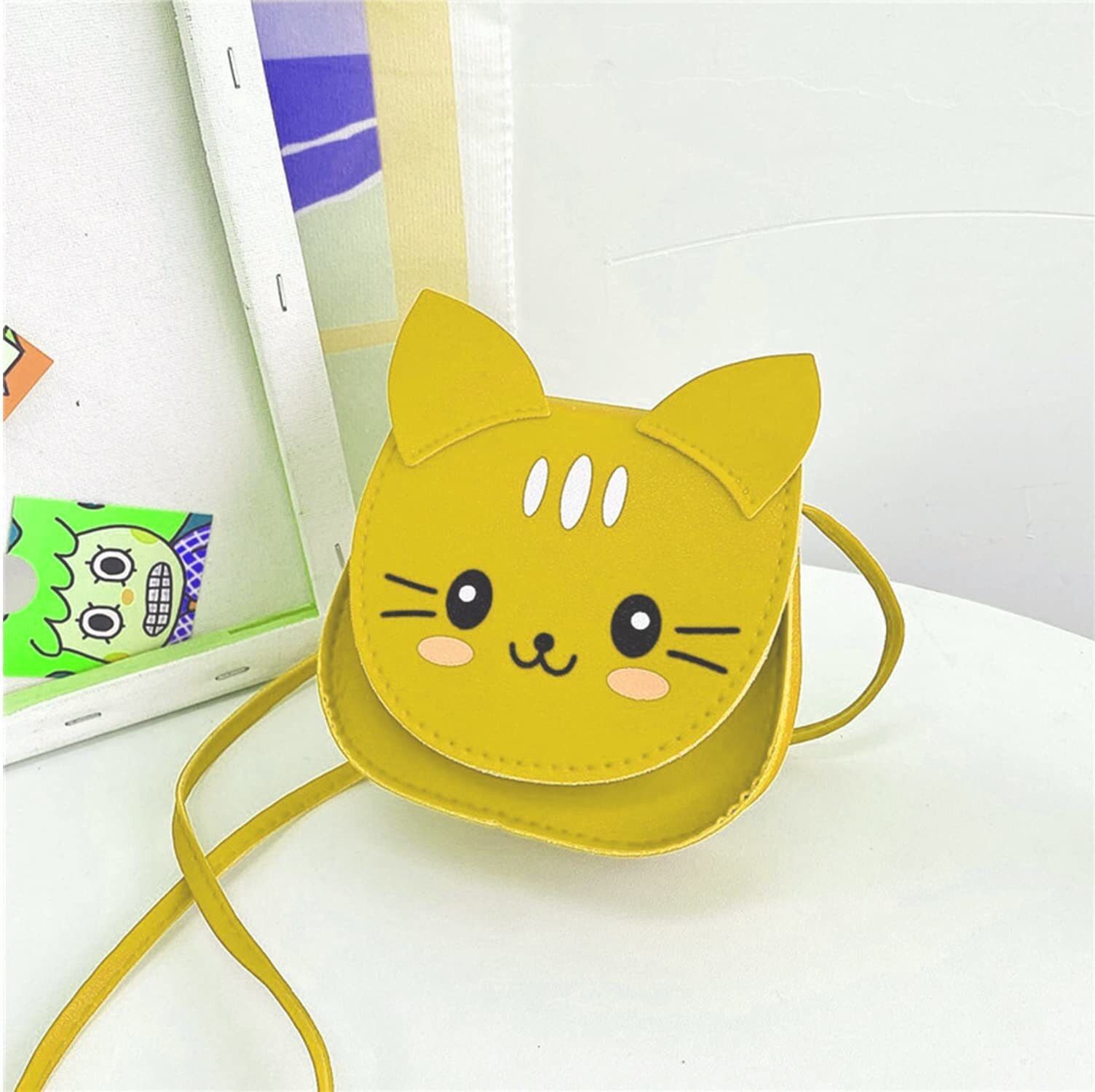 Children's Cat Shoulder Bag Cartoon Backpack for Toddlers Kids(Yellow) Backpack-image-32