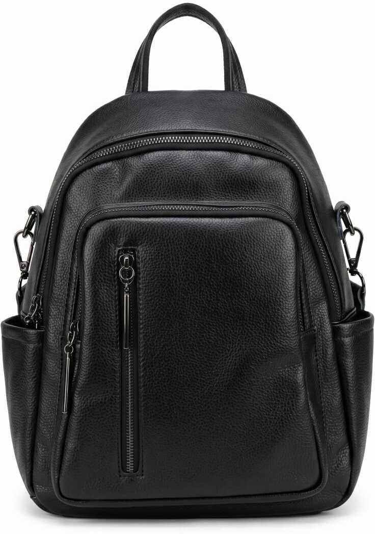 travellers mart Women's Premium Leather-Look Multi Pocket Anti-Theft Travel Backpack Bag Backpack-picture-23