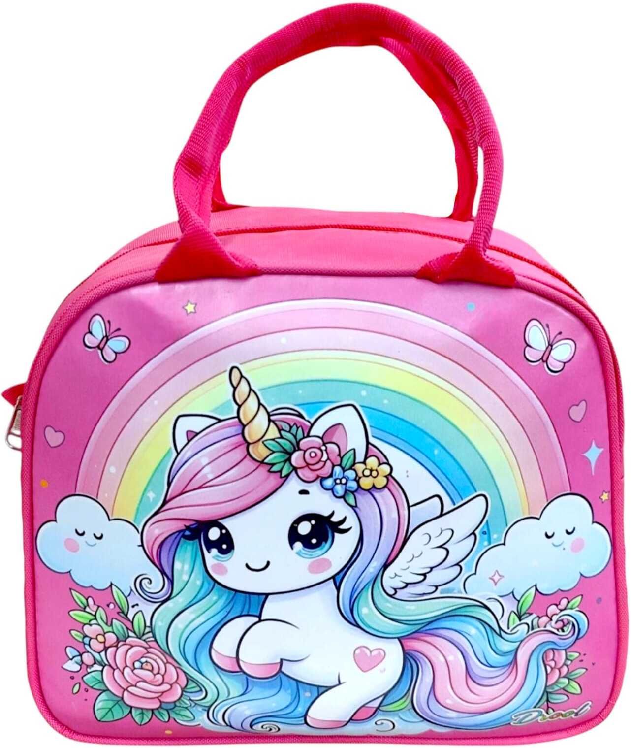 amanvani Insulated Lunch Bag with Dual Compartments, Unicorn Zipper Lunch Bag for Girls Waterproof Lunch Bag-picture-38