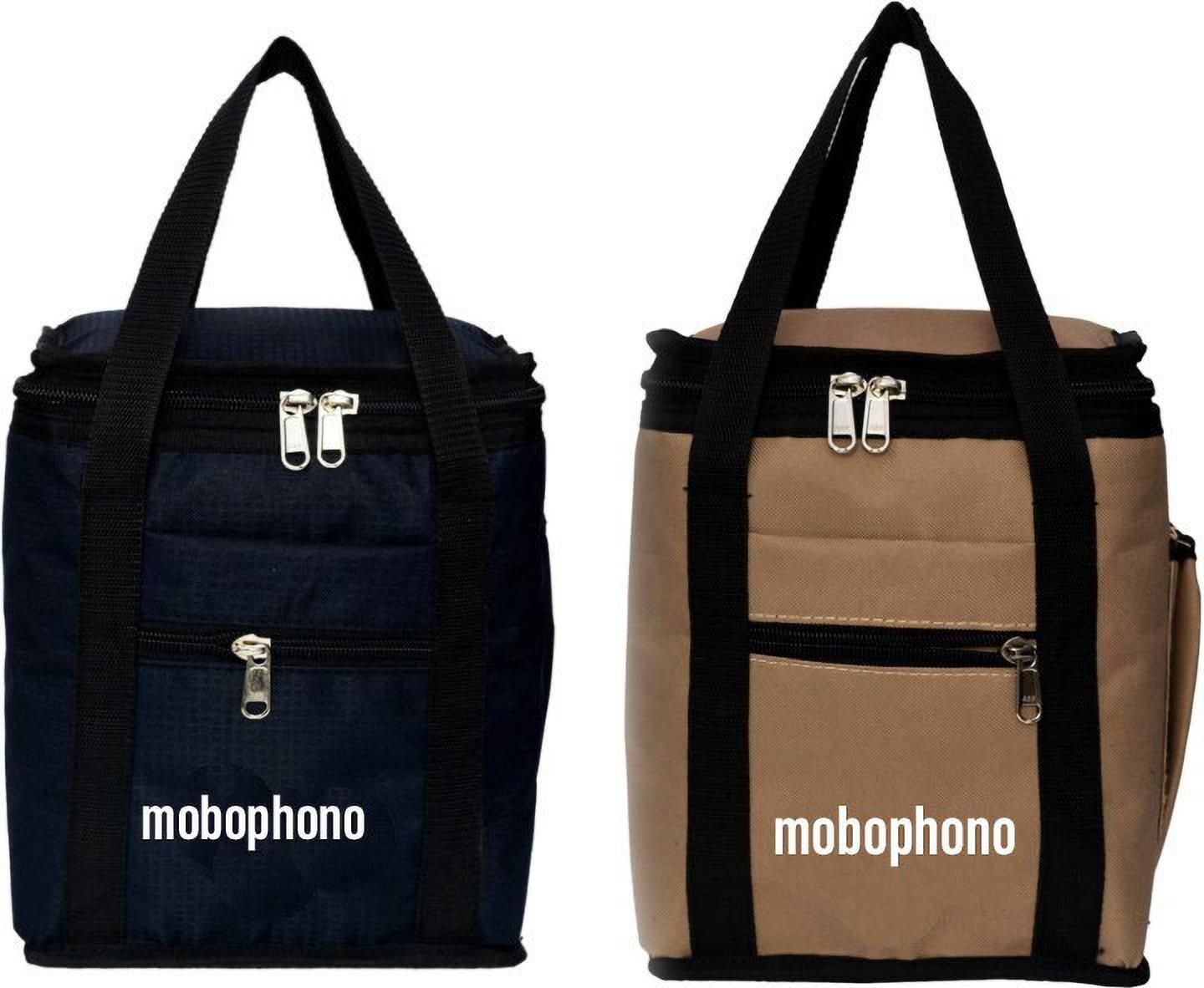 Combo pack of 2 medium size lunch bag, tiffin bag for school, college, office Waterproof Lunch Bag-image-19