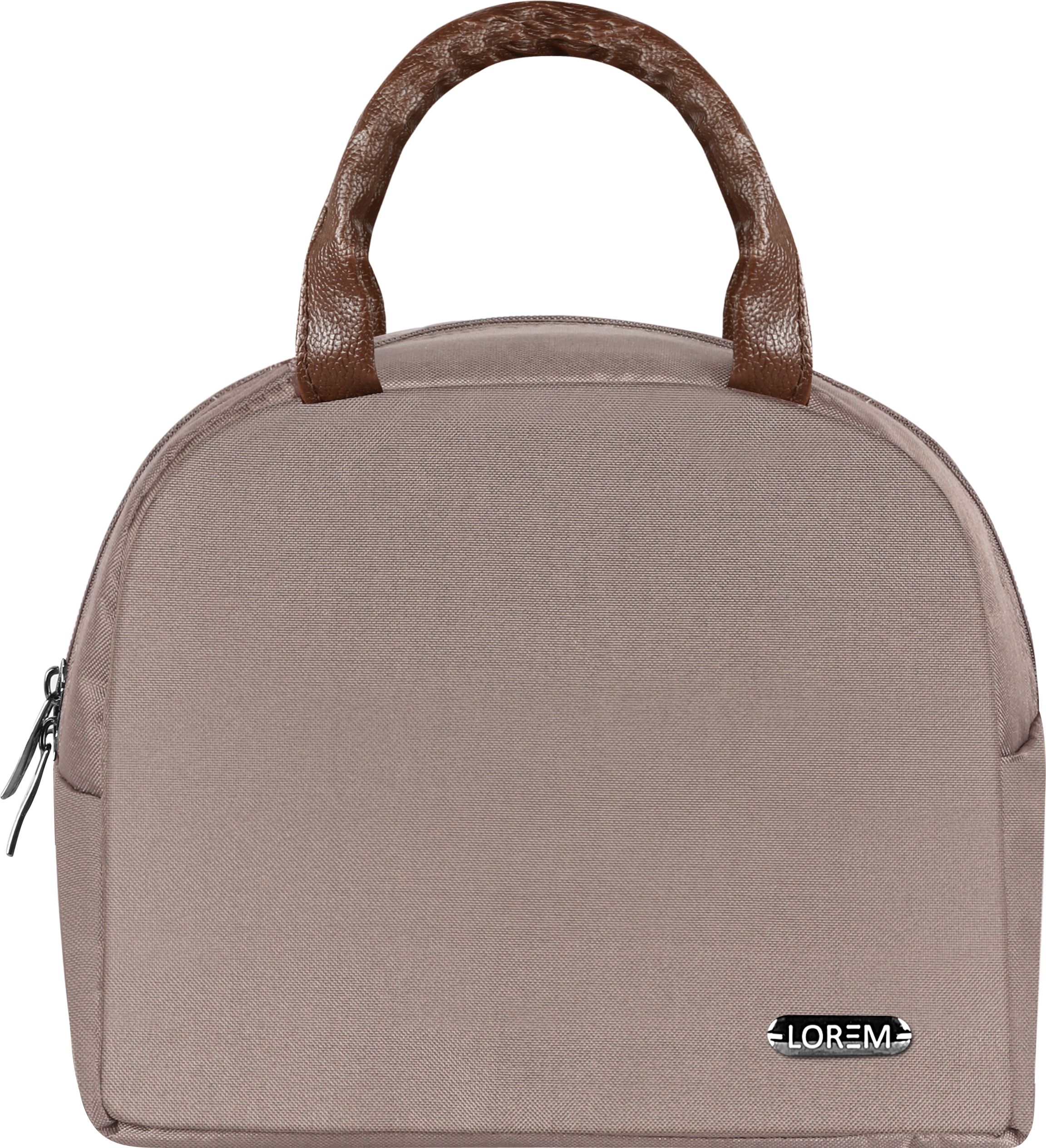 Beige Linen Textured Insulated Tiffin bag For Men & Women ML-TB20 Waterproof Lunch Bag-image-26