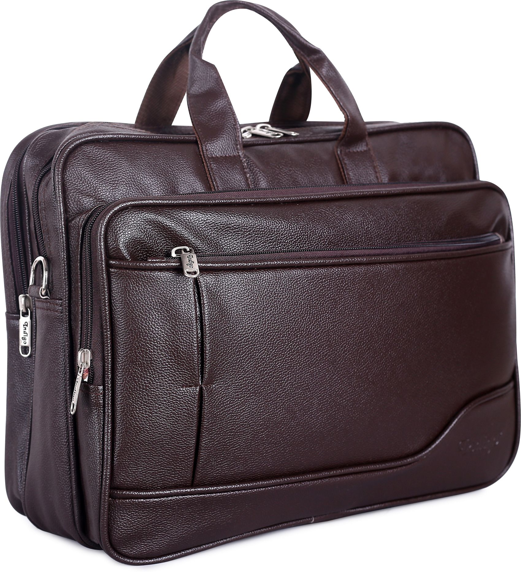 indigo bags Leather Laptop Messenger Bag With Organizer For Office | Brown Waterproof Messenger Bag-picture-29