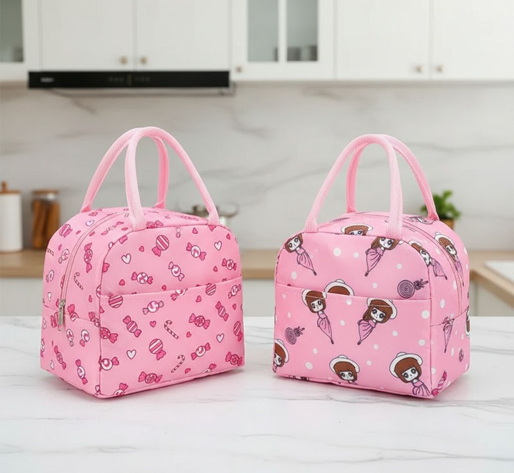 Pack of 2 Thermal Lunch Bag | Waterproof (small handy bags) Waterproof Lunch Bag-image-31