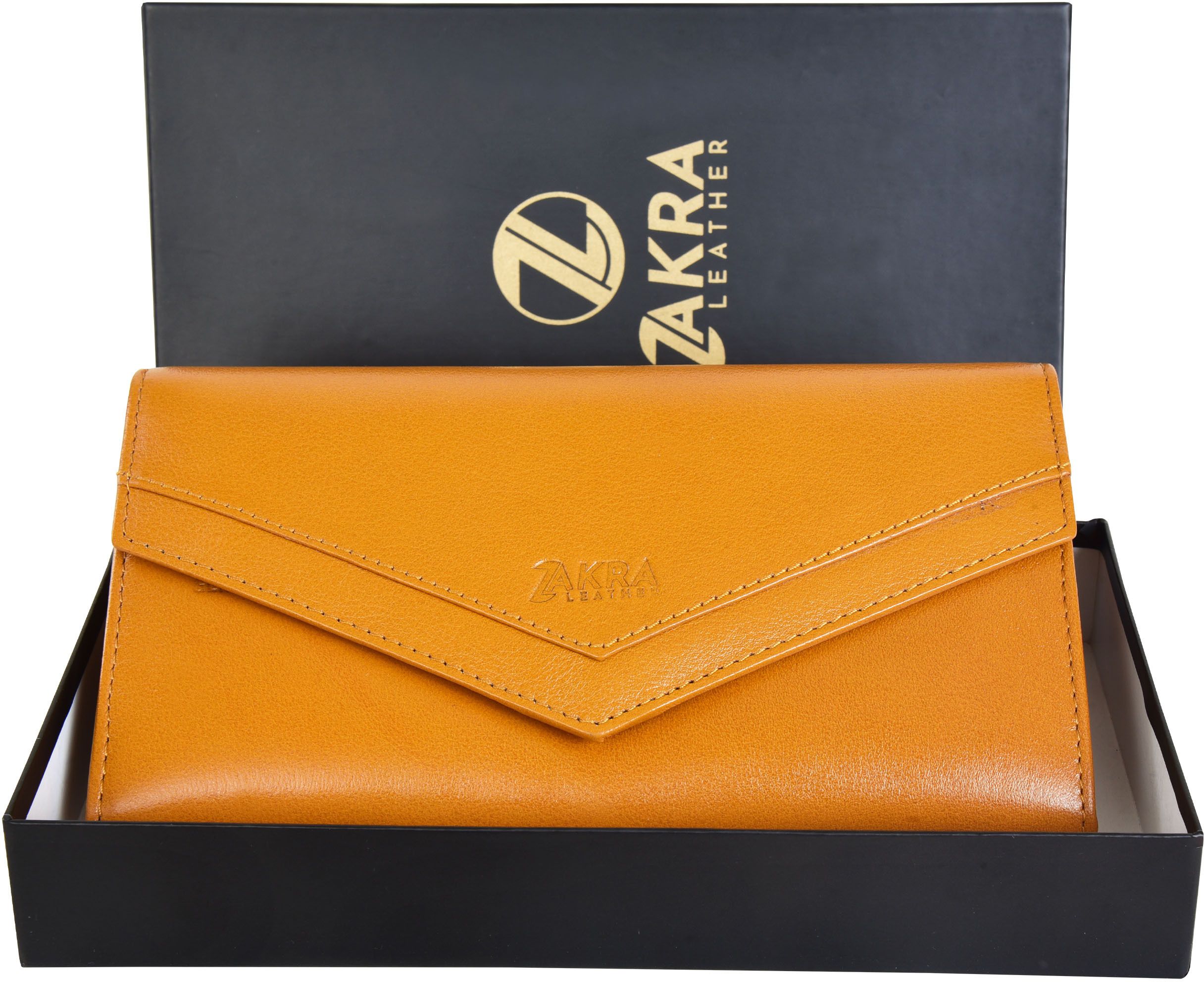 zakra Women Yellow flap Leather Wallet (ZL0790C) Waterproof Messenger Bag-picture-15