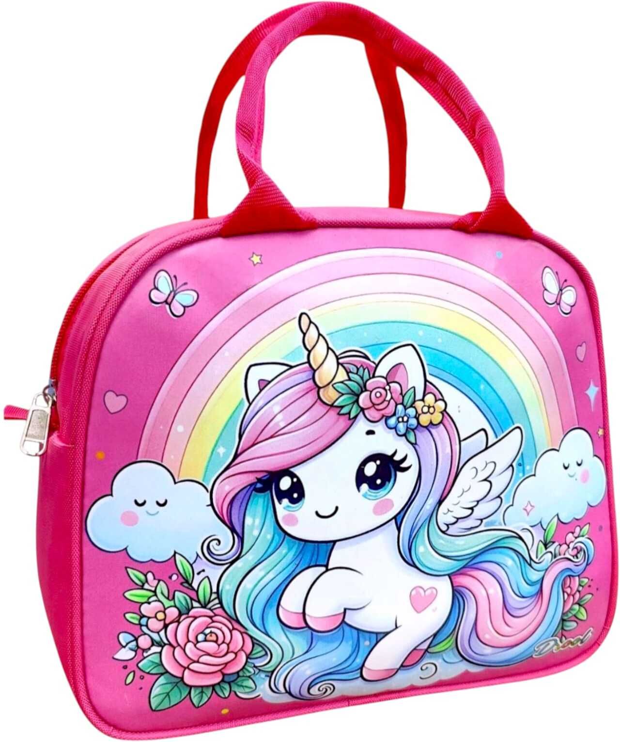 Large Insulated Lunch Bag Unicorn Zipper Lunch Bag for Girls & Boys Waterproof Lunch Bag-image-15