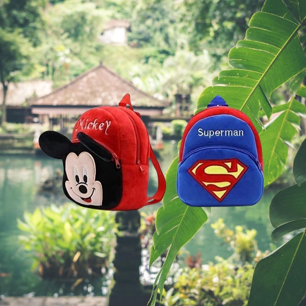 93MS Mickey & Superman Combo Kids School Lunch Bag School Bag-image-17