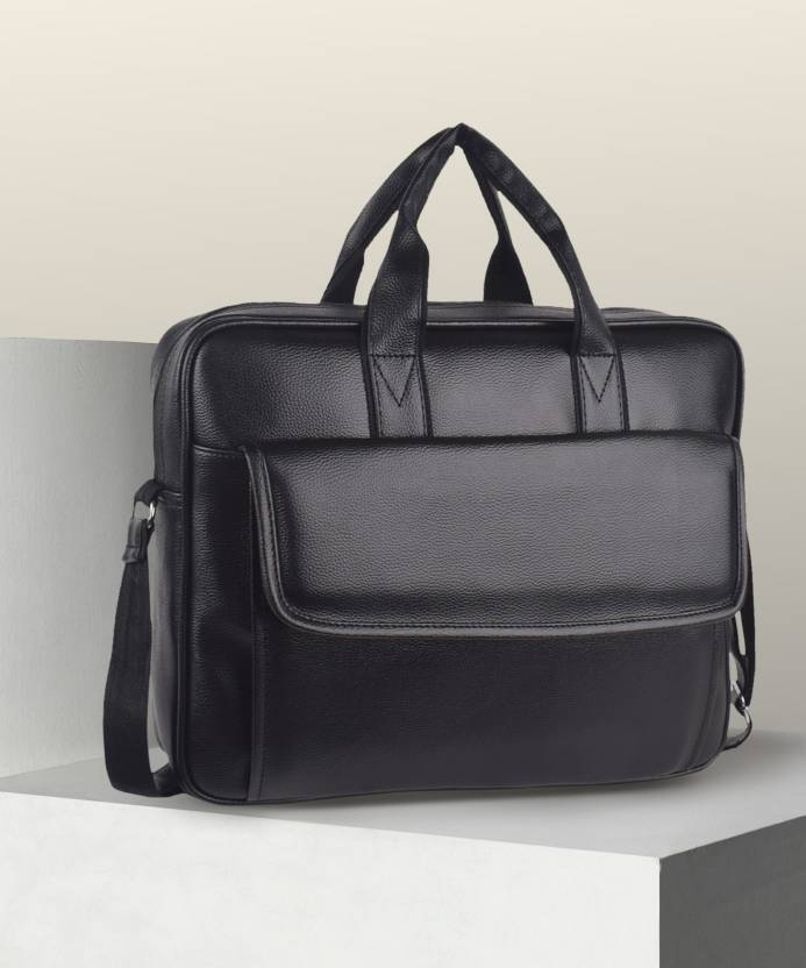 Men black messenger bag laptop bag 15.6inch casual formol bag Waterproof Messenger Bag-image-0