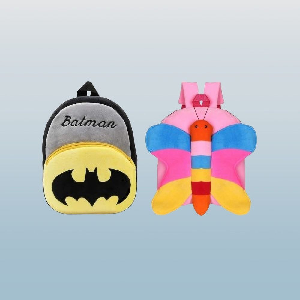 65B Kids School Lunch Bag Batman & Butterfly Combo Backpack-image-25