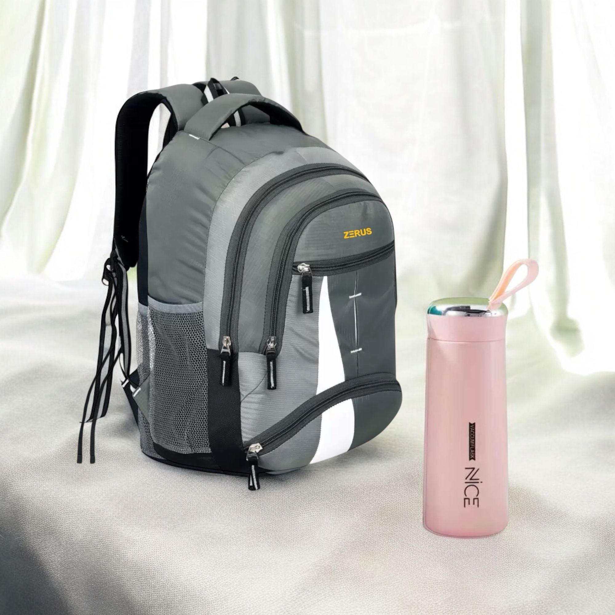 zerus Stylish Laptop Backpack for Boys Girls with Bottle For College Office & Travel Waterproof School Bag-picture-11