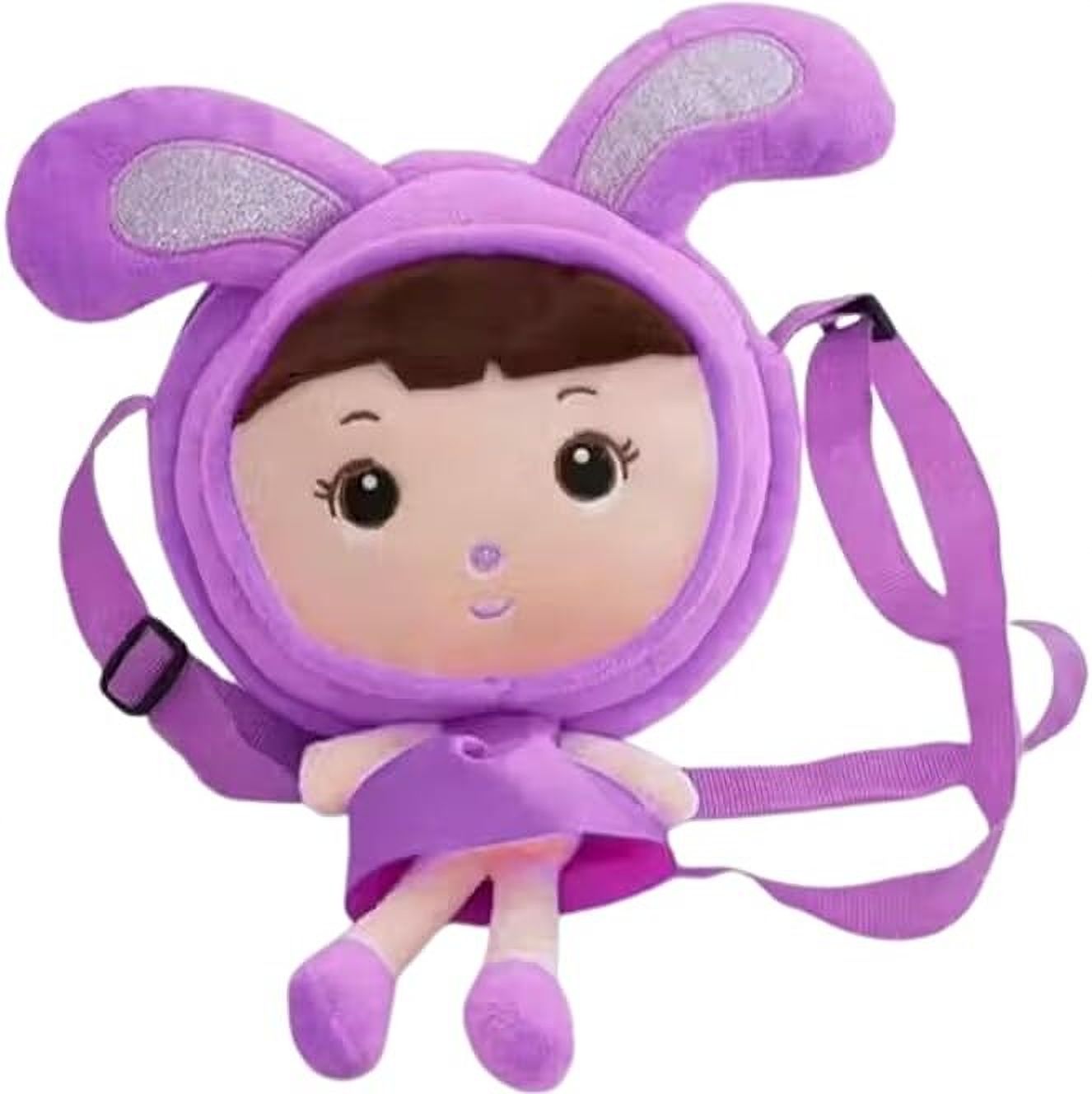 Purple Bunny Doll Kids Sling Bag Soft Plush Crossbody Bag - 18 cm-image-19