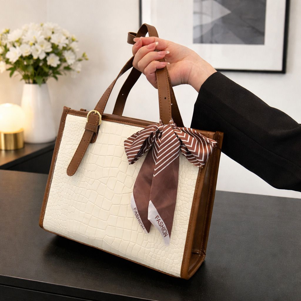 Brown Women Sling Bag Designer whiteHandbag for Women Ladies Purse-image-23